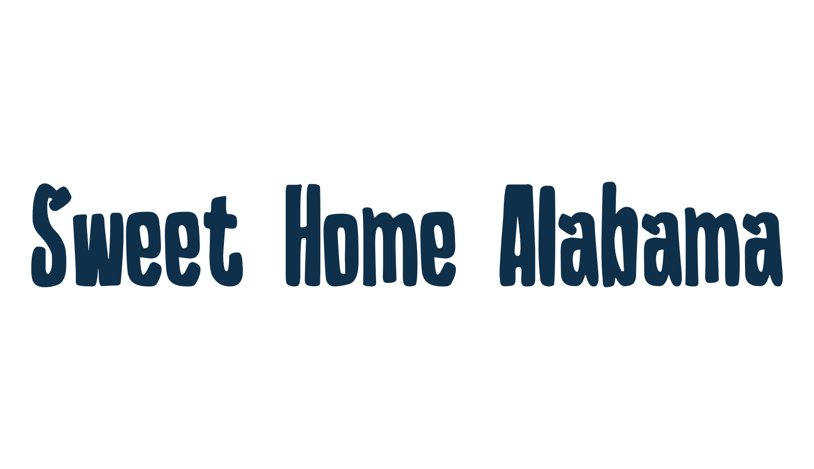 Sweet Home Alabama, various font preview