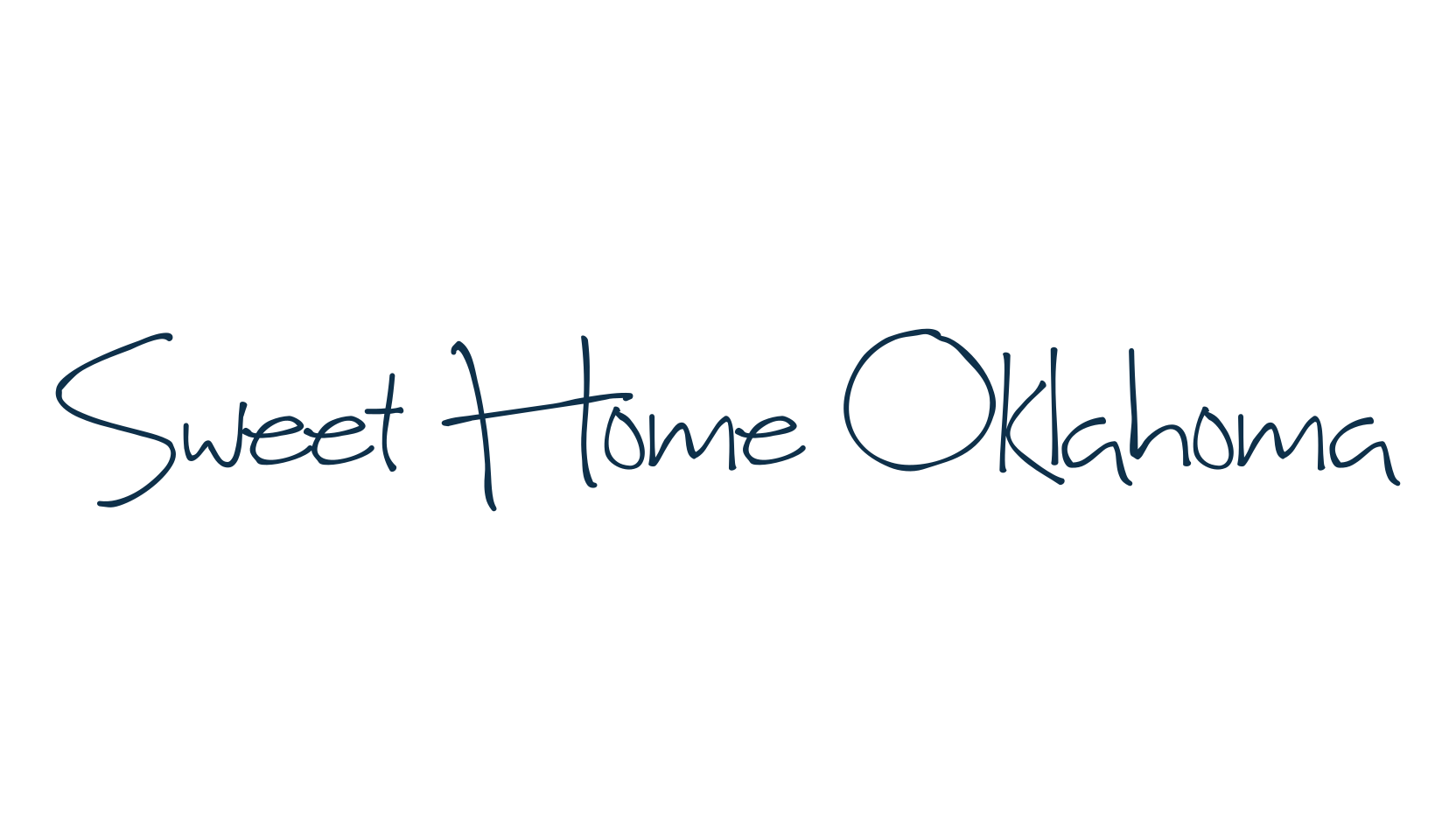 Sweet Home Oklahoma, handwriting font preview