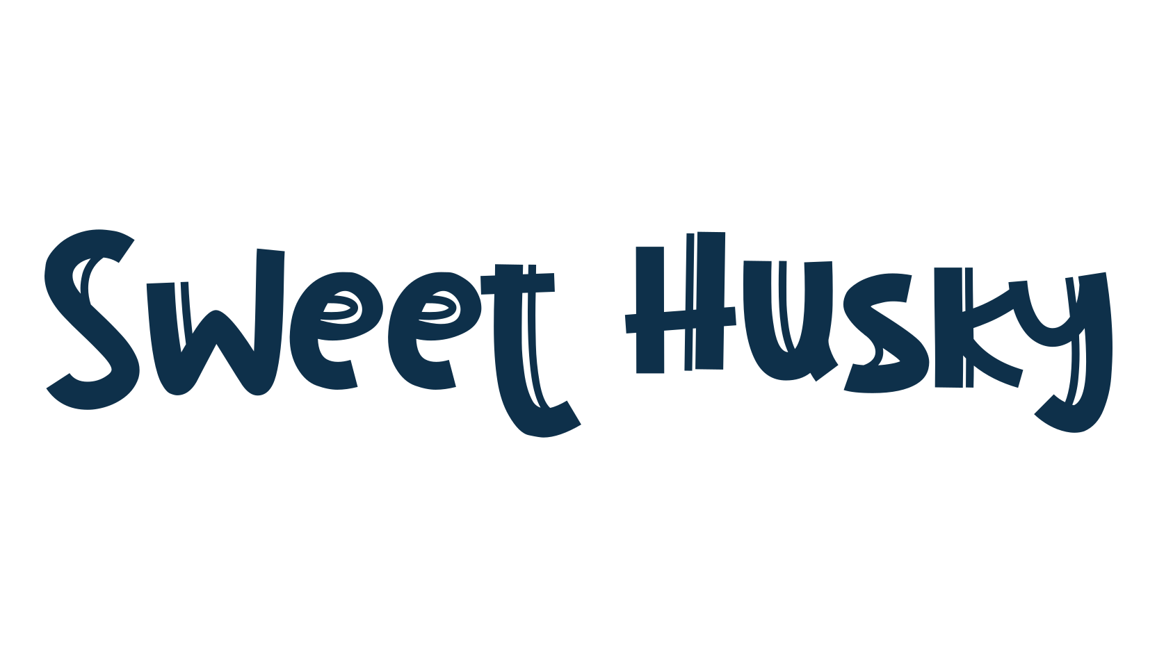 Sweet Husky, fancy cartoon decorative font preview
