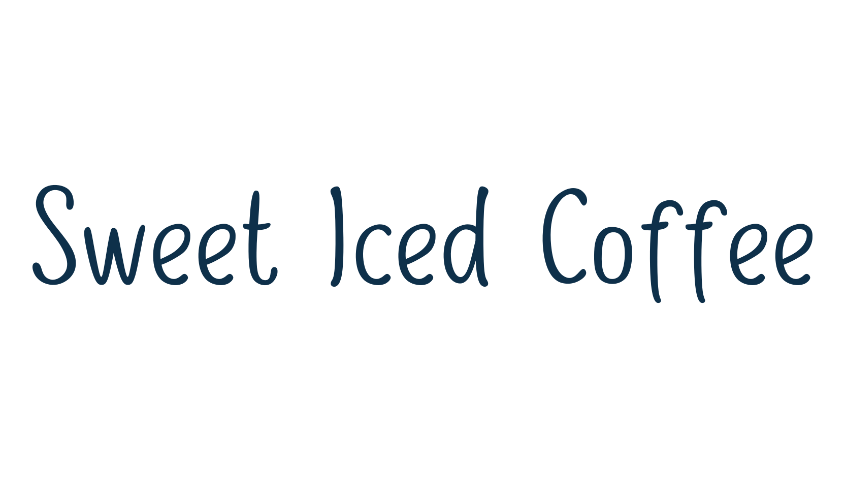 Sweet Iced Coffee, handwriting font preview