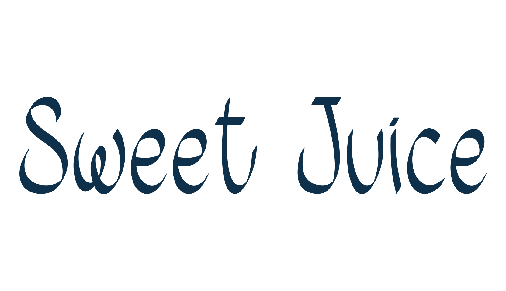 Sweet Juice, display market font preview