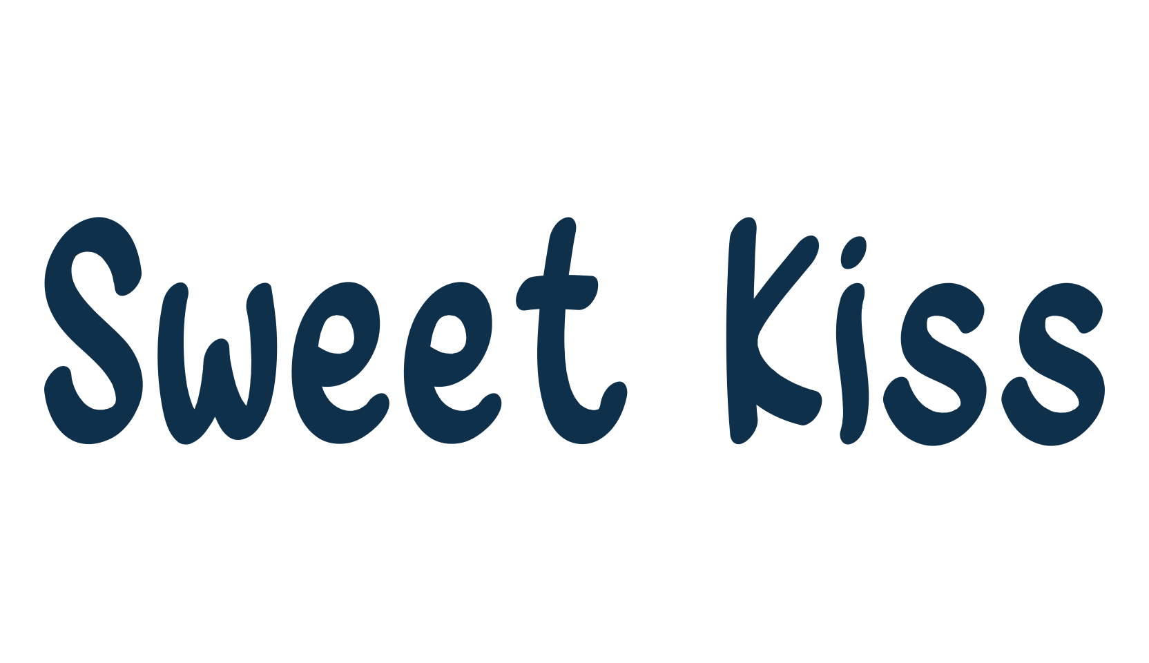 Sweet Kiss, script handwritten fancy decorative calligraphy font preview