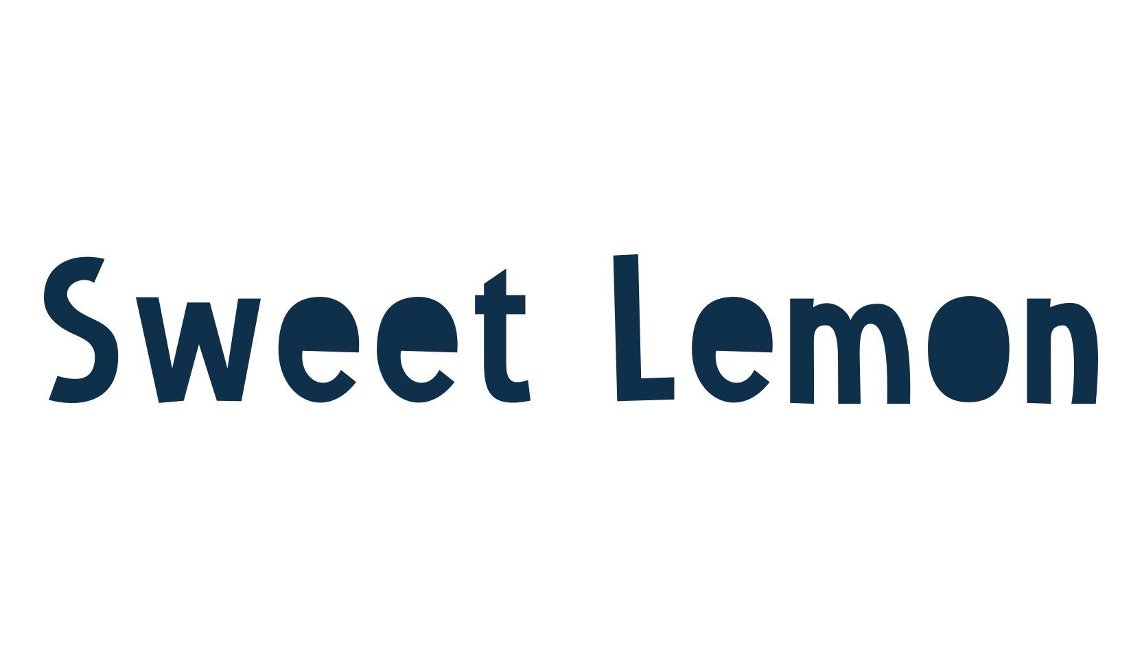 Sweet Lemon, cartoon font preview