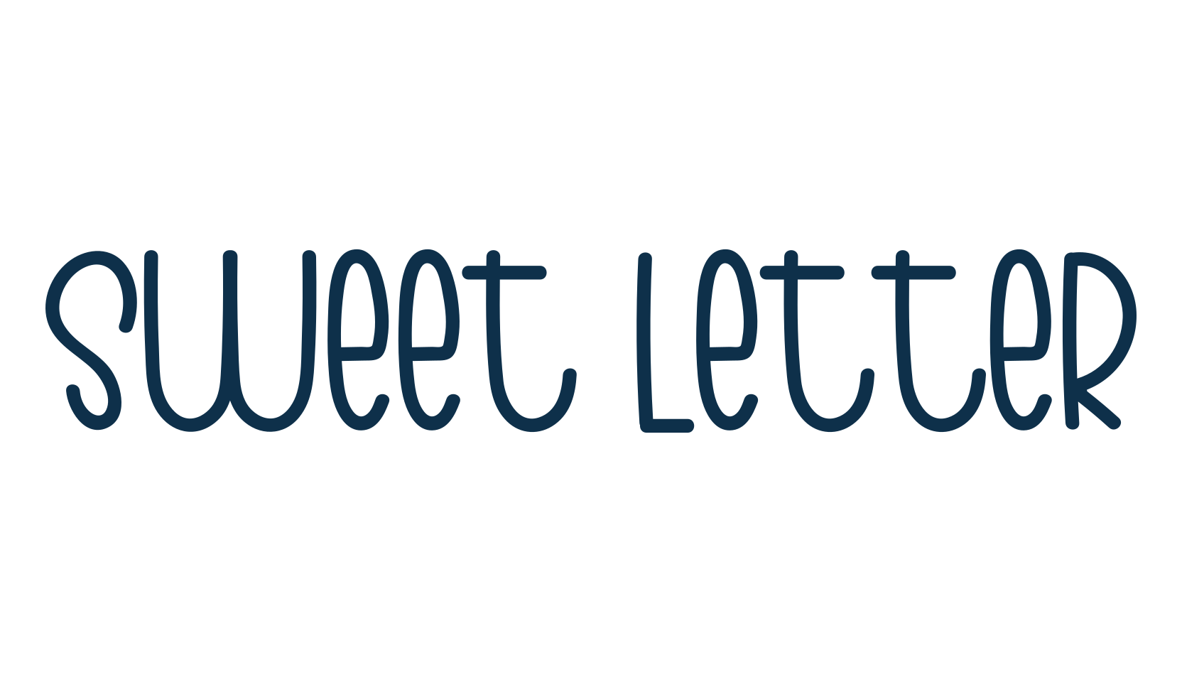 Sweet Letter, display market font preview