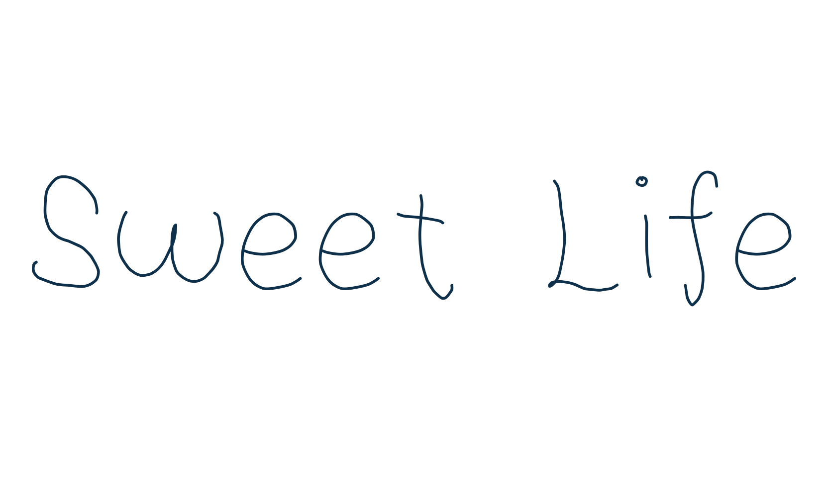 Sweet Life, handwriting font preview