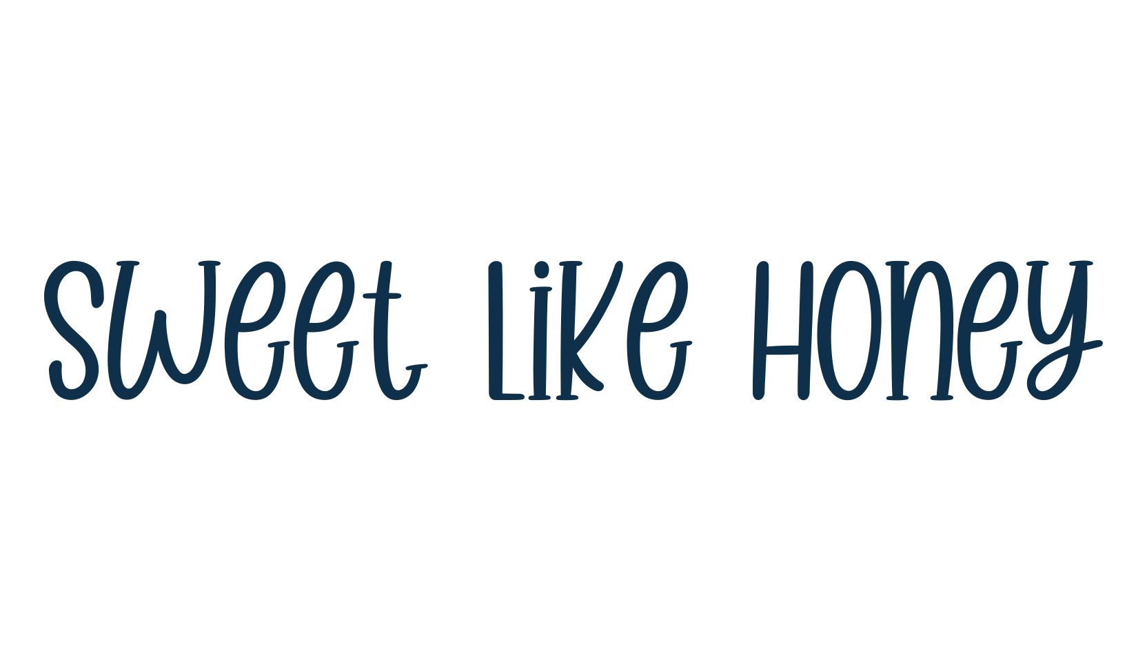 Sweet Like Honey, various font preview