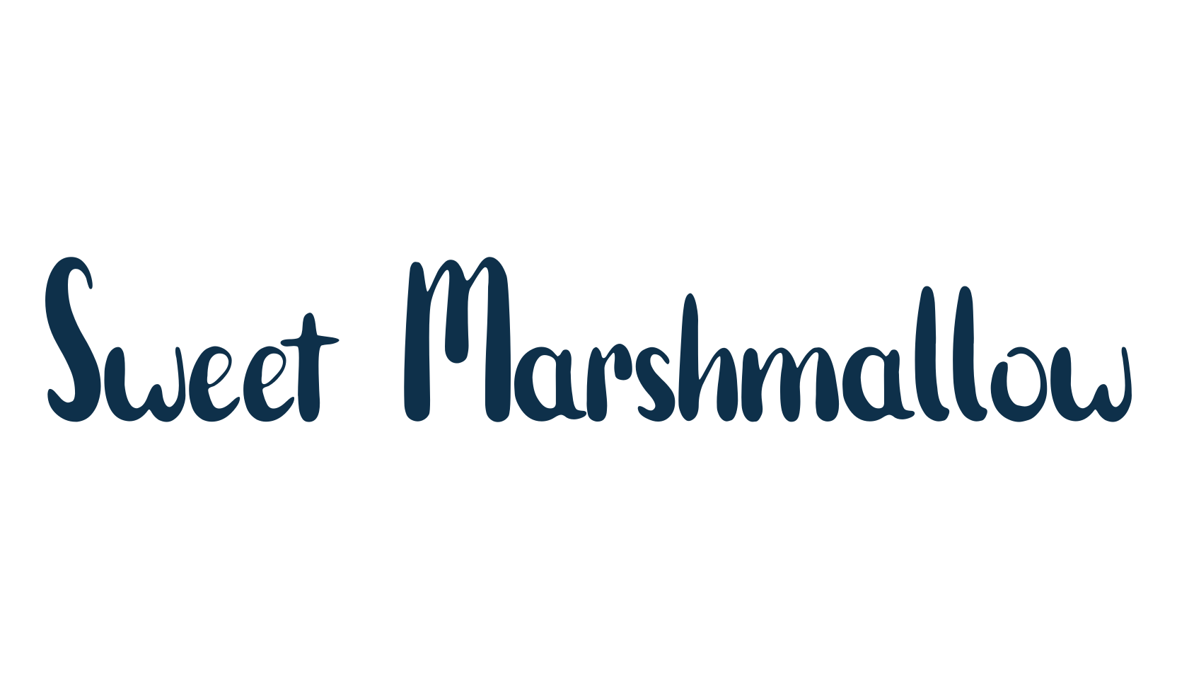 Sweet Marshmallow, various font preview