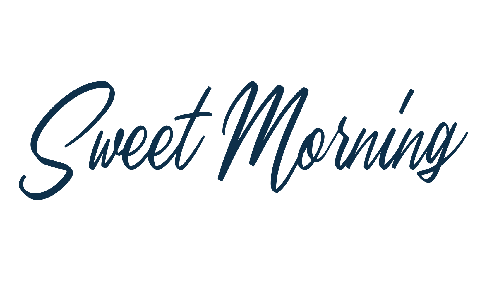 Sweet Morning, script handwritten fancy decorative calligraphy font preview
