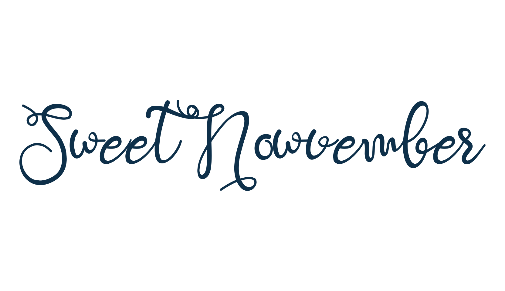 Sweet Nowvember, script calligraphy fancy decorative font preview