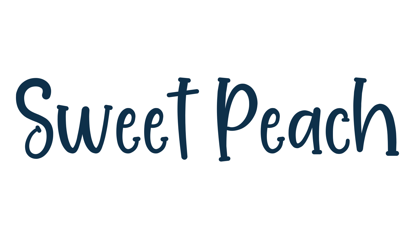 Sweet Peach, fancy cartoon decorative font preview