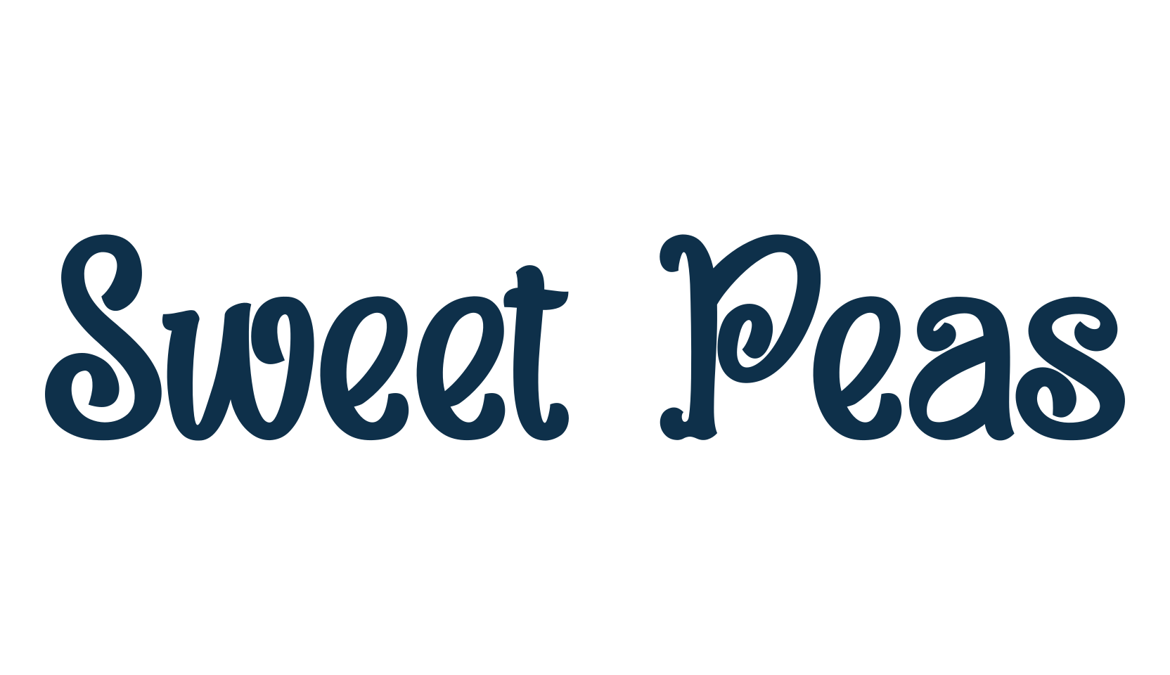 Sweet Peas, curly font preview