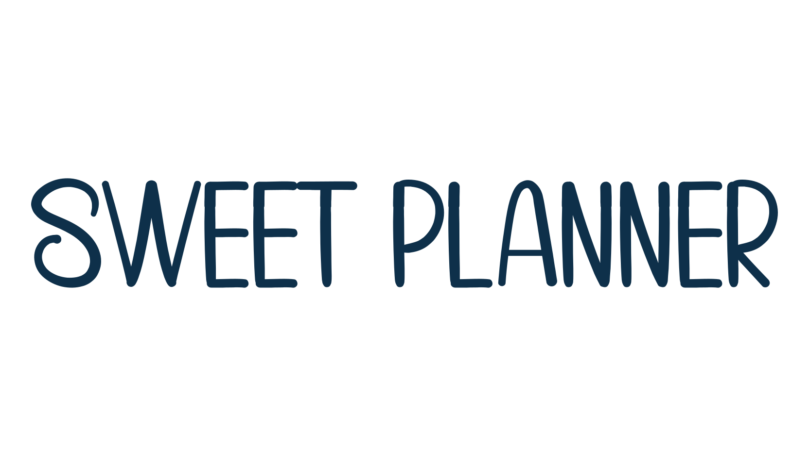 Sweet Planner, handwriting font preview