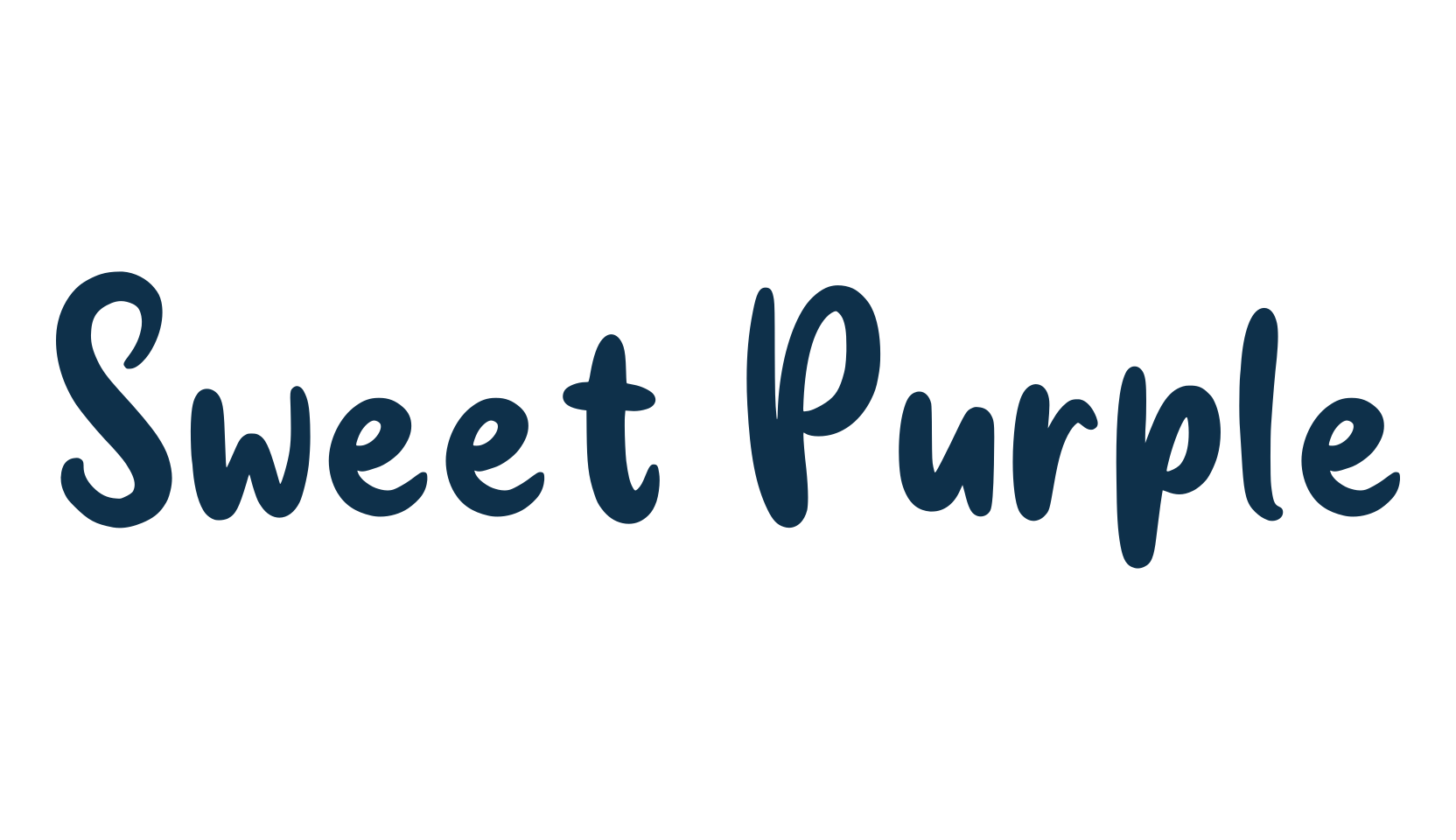 Sweet Purple, handwriting font preview
