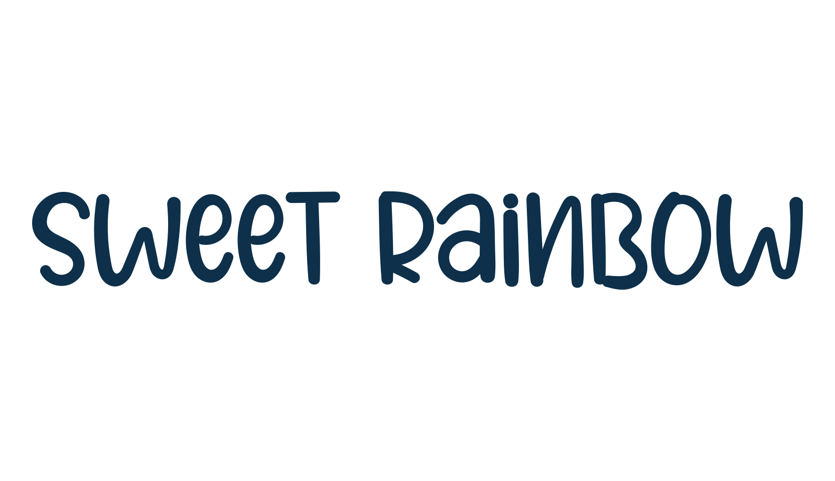 Sweet Rainbow, fancy cartoon decorative font preview