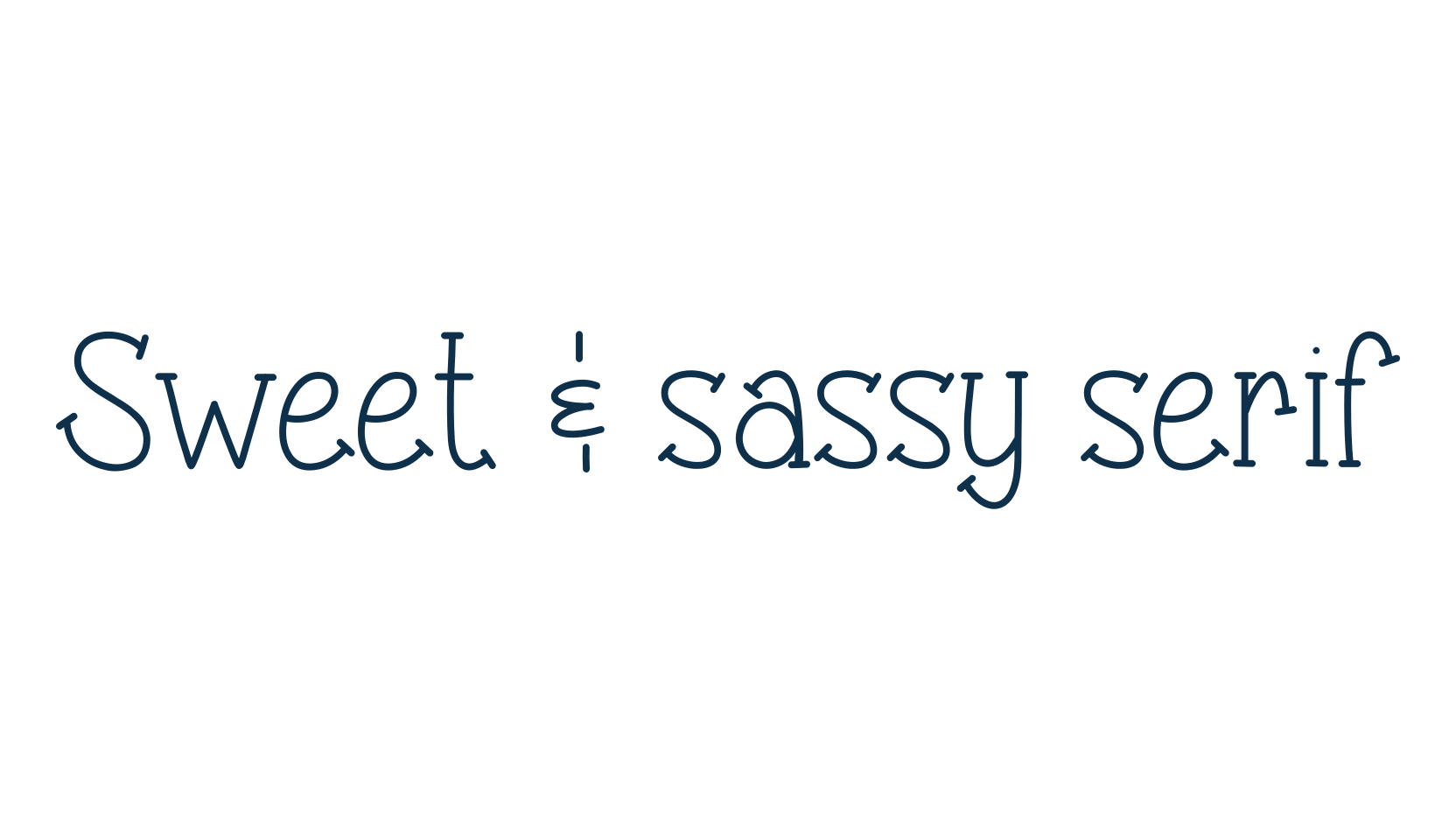 Sweet & sassy serif, various font preview