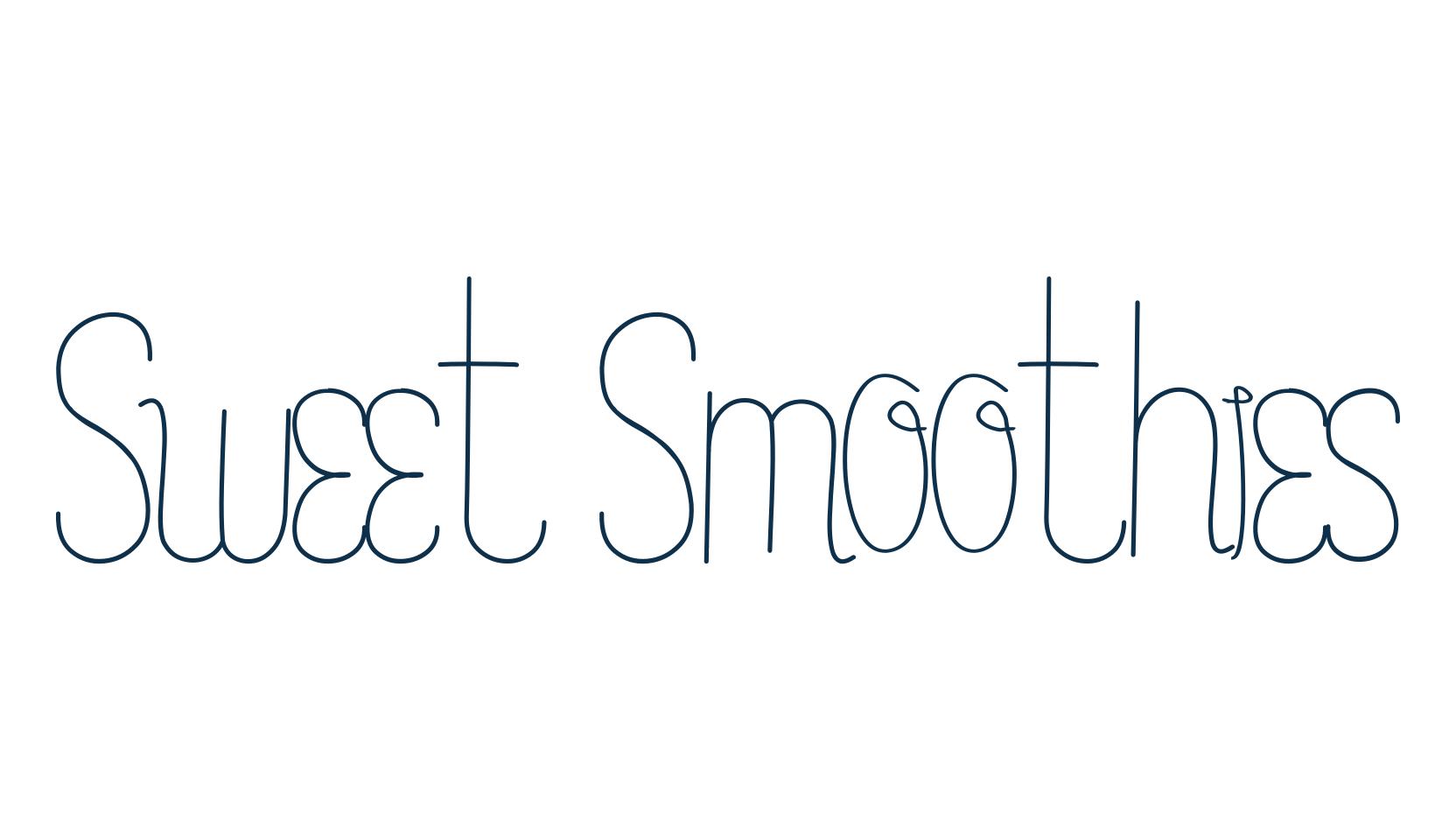 Sweet Smoothies, fancy various decorative script calligraphy font preview