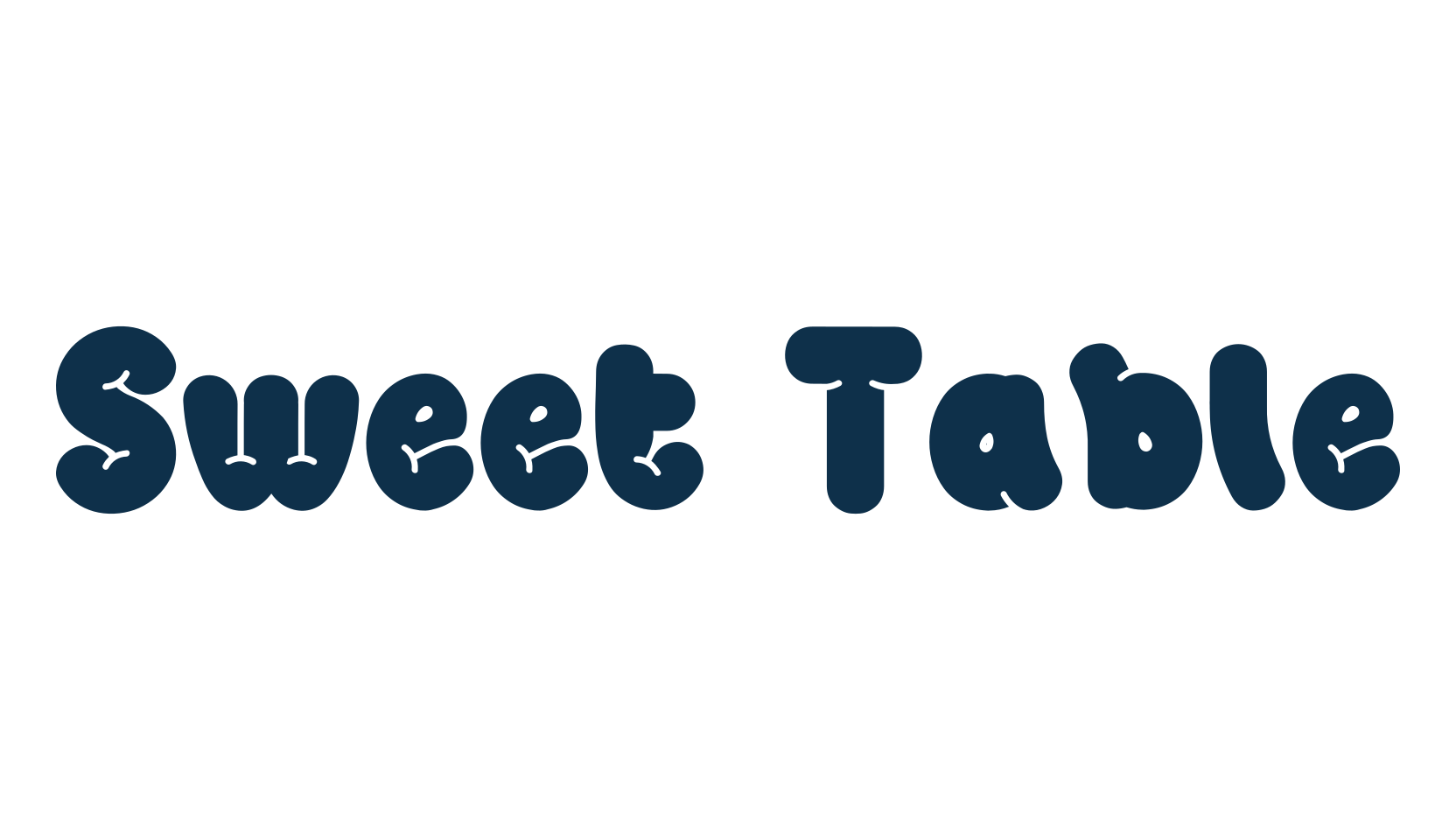 Sweet Table, cartoon font preview