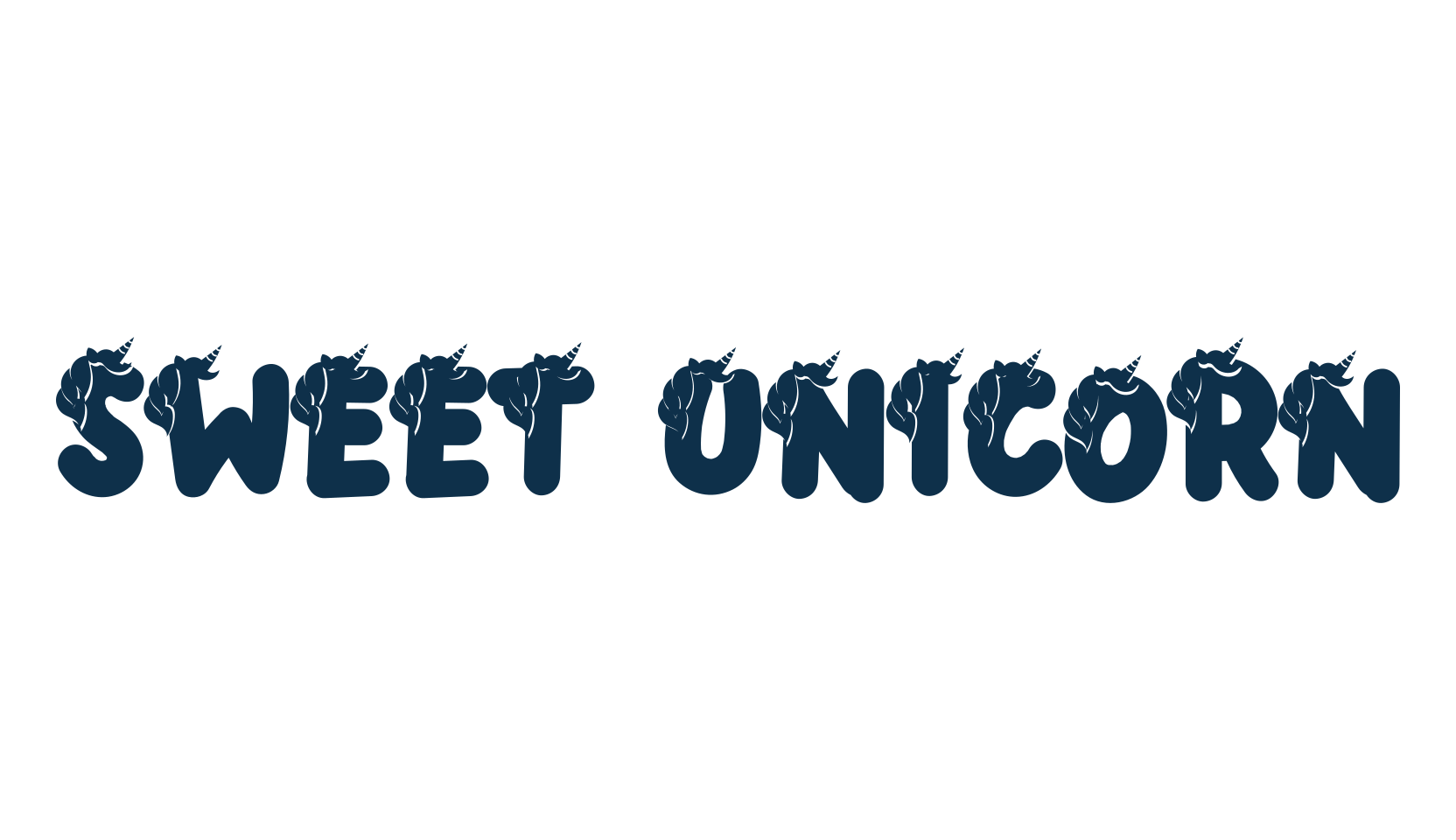 Sweet Unicorn, decorative font preview
