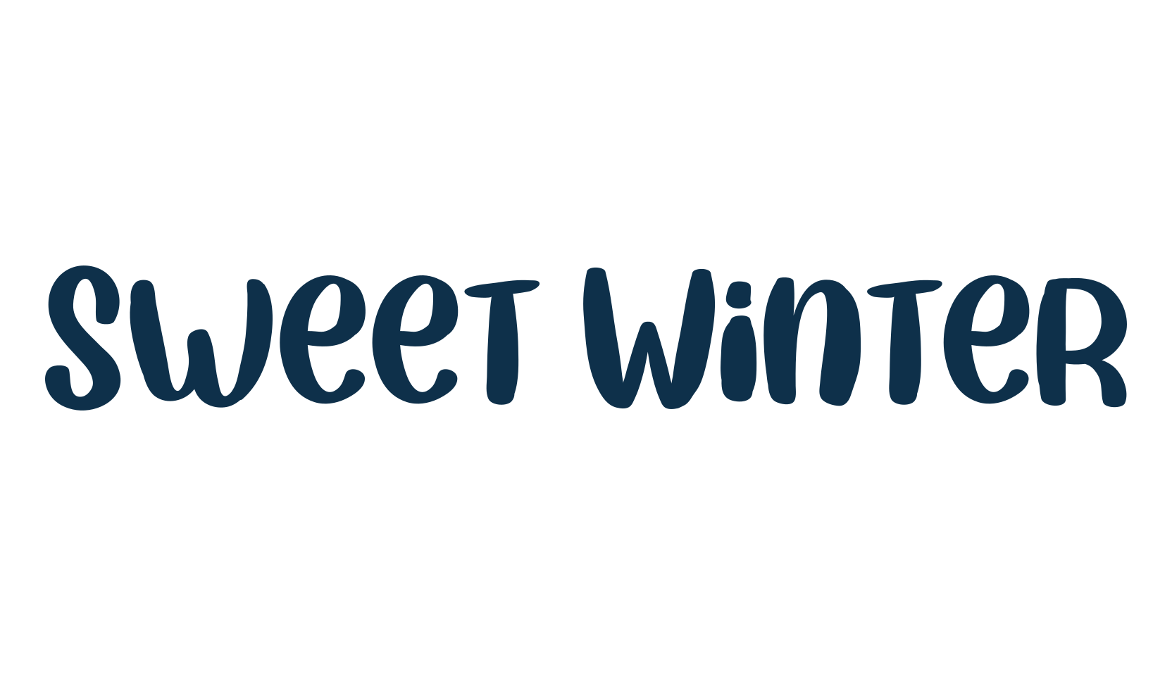 Sweet Winter, fancy cartoon decorative font preview