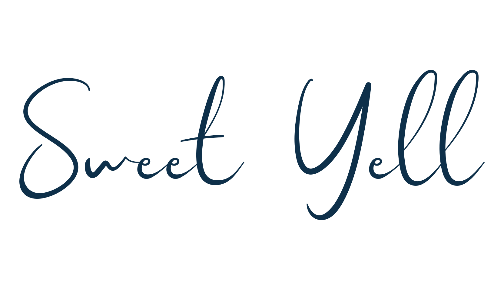 Sweet Yell, handwriting font preview