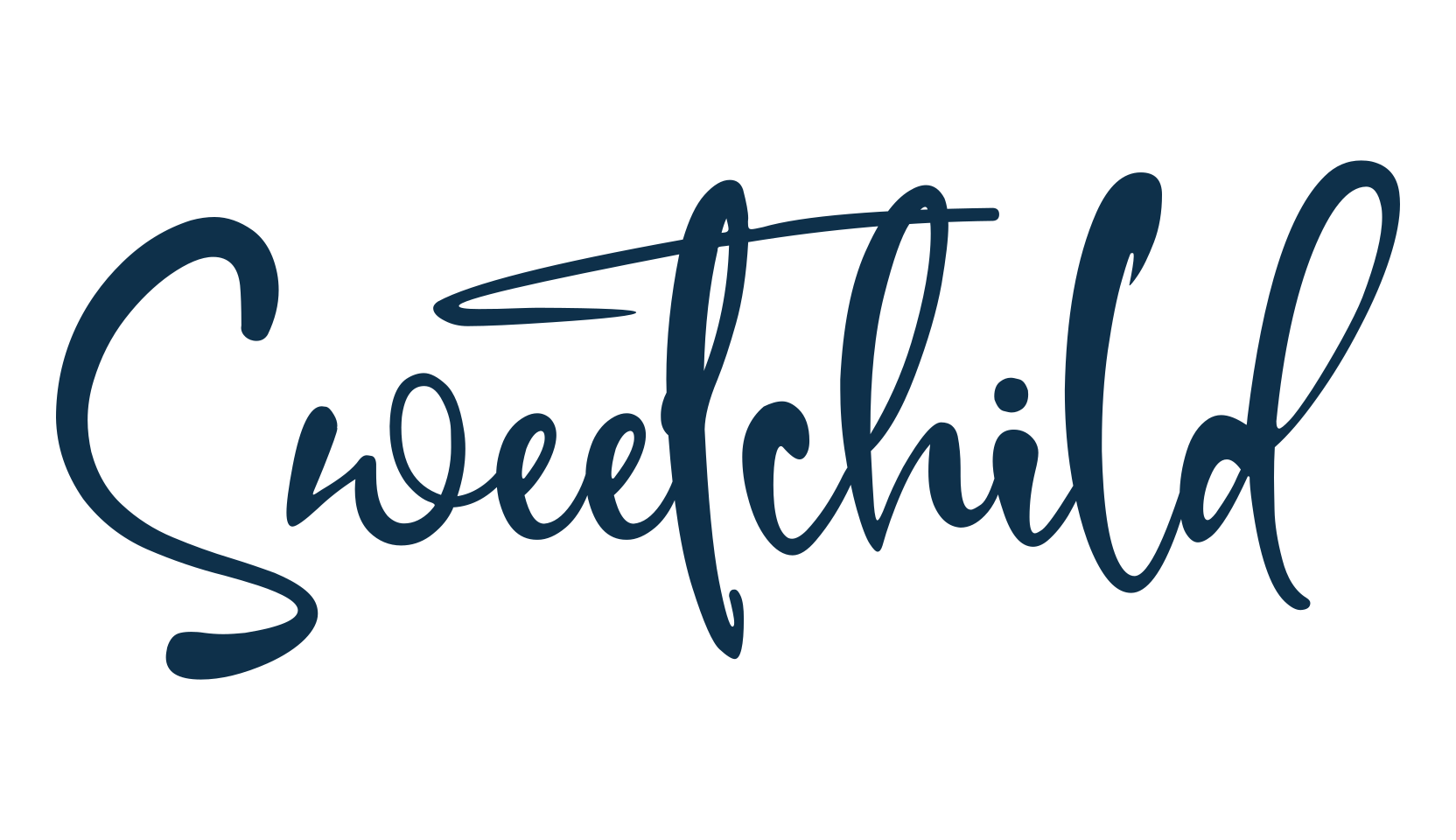 Sweetchild, script handwritten fancy decorative calligraphy font preview