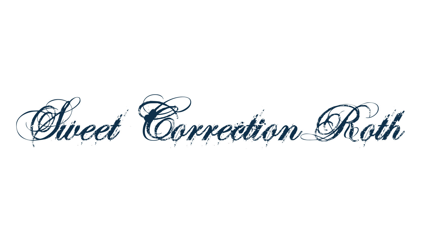 Sweet Correction Roth, script trash fancy decorative calligraphy font preview