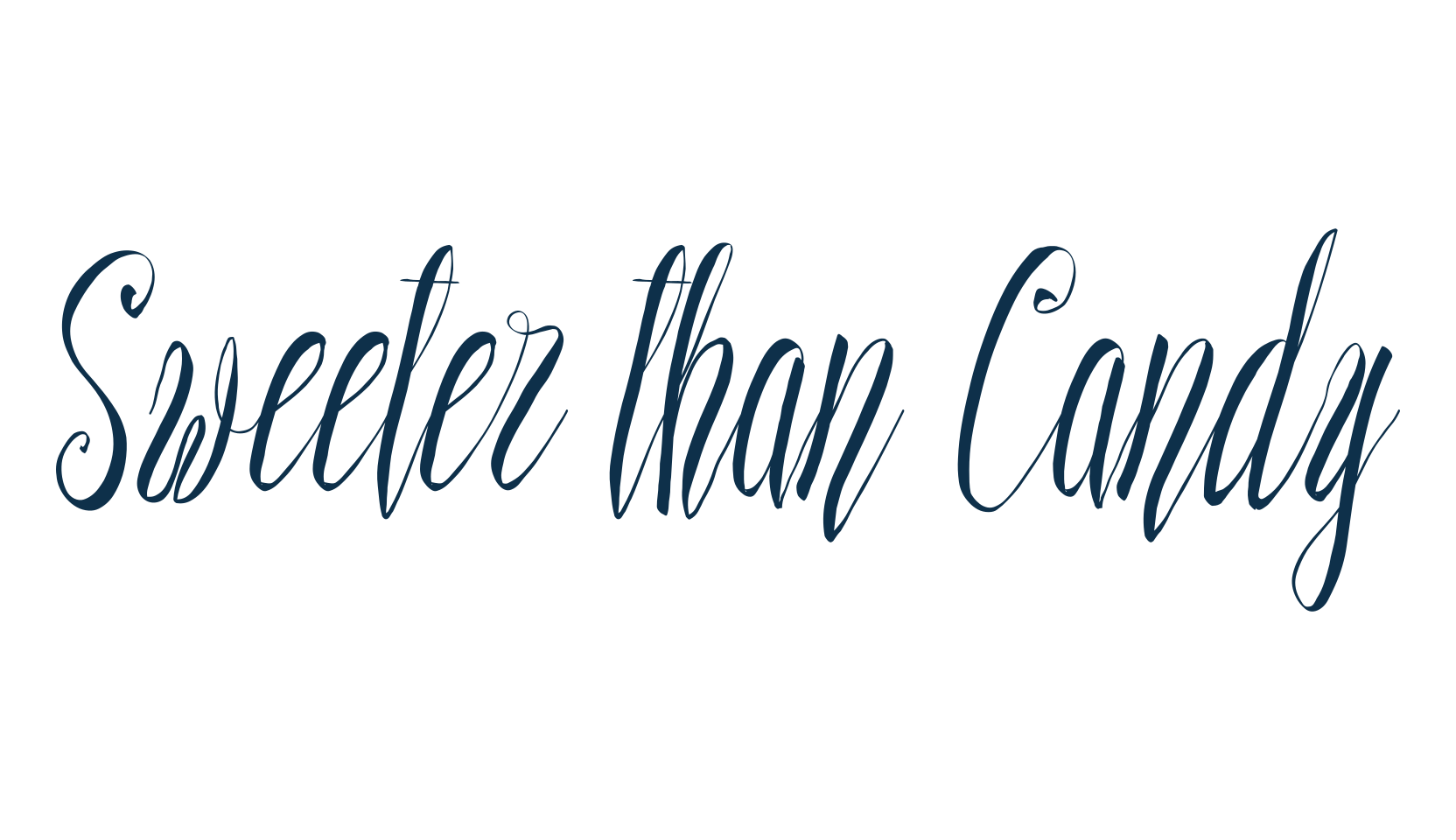 Sweeter than Candy, calligraphy font preview