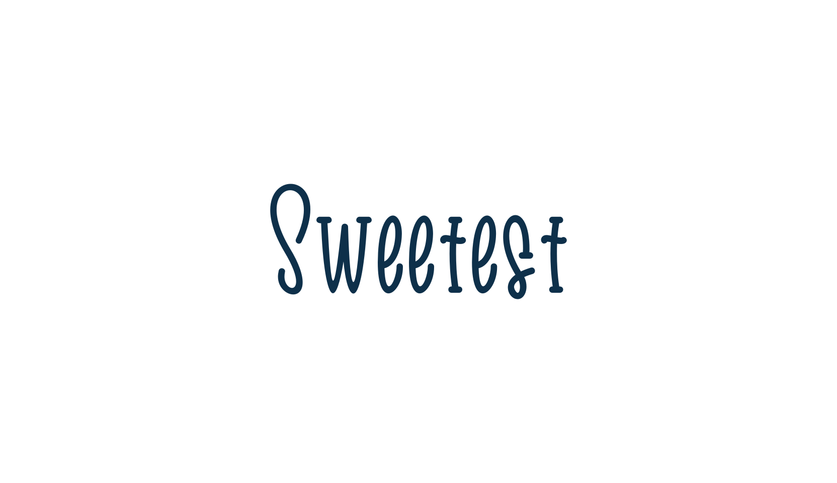 Sweetest, fancy cartoon decorative font preview