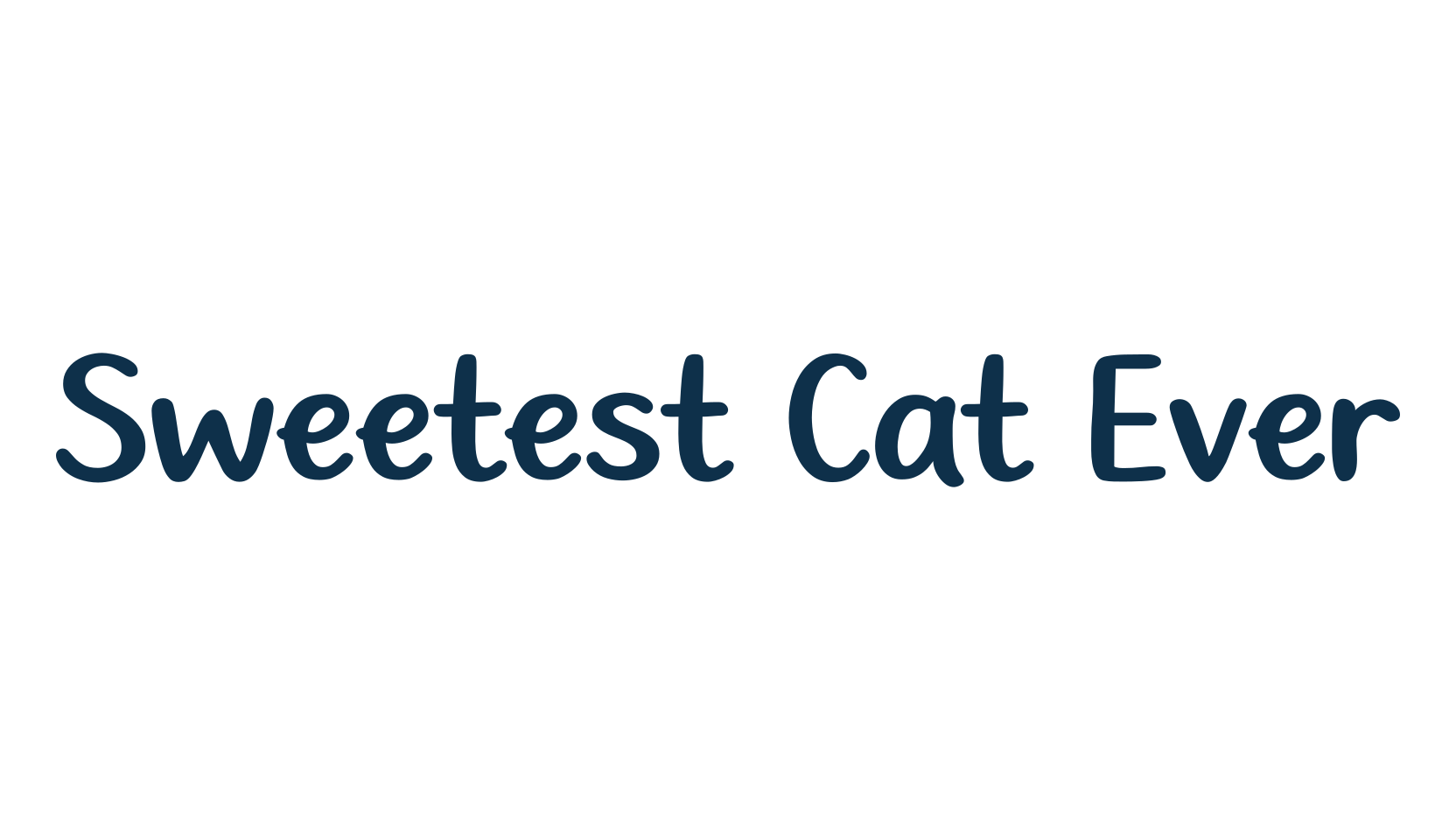 Sweetest Cat Ever, handwriting font preview