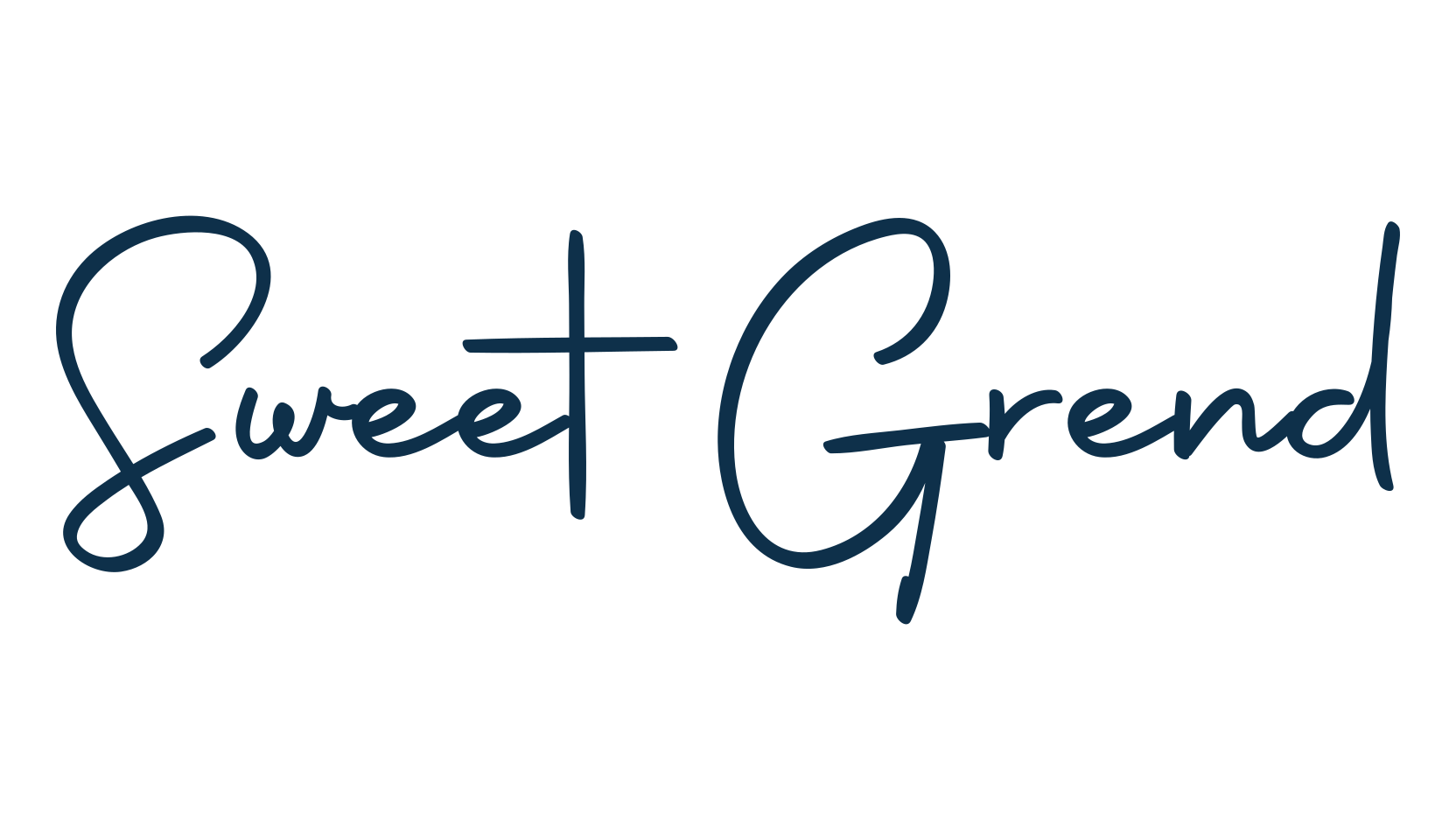 Sweet Grend, handwriting font preview