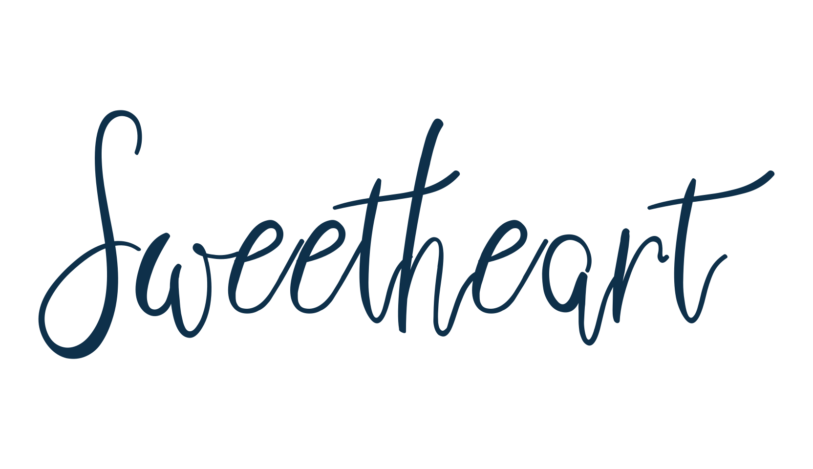Sweetheart (sweetheart), calligraphy font preview