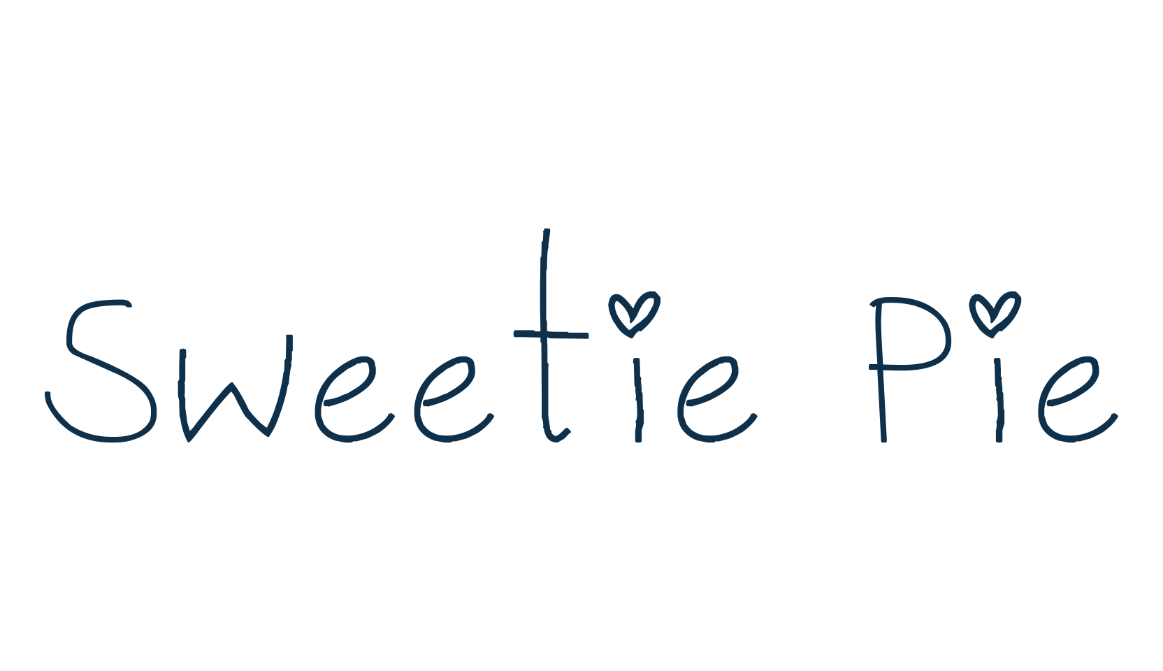 Sweetie Pie, handwriting font preview