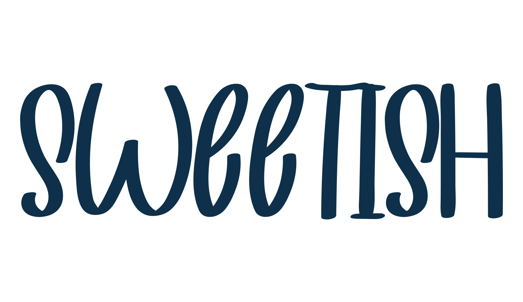 Sweetish, handwriting font preview