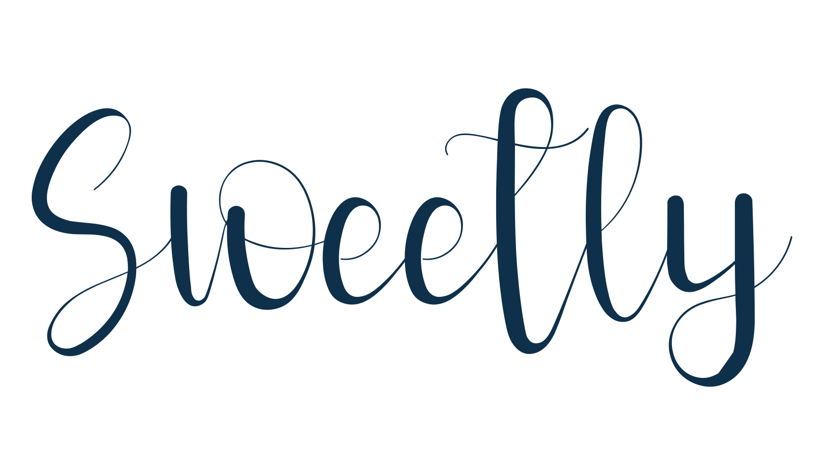 Sweetly, calligraphy font preview