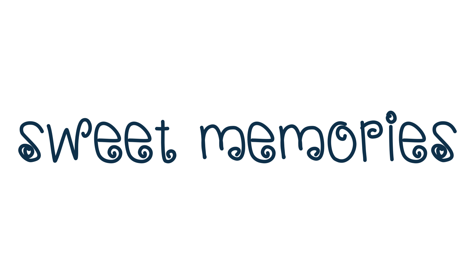 Sweet Memories, fancy curly decorative font preview