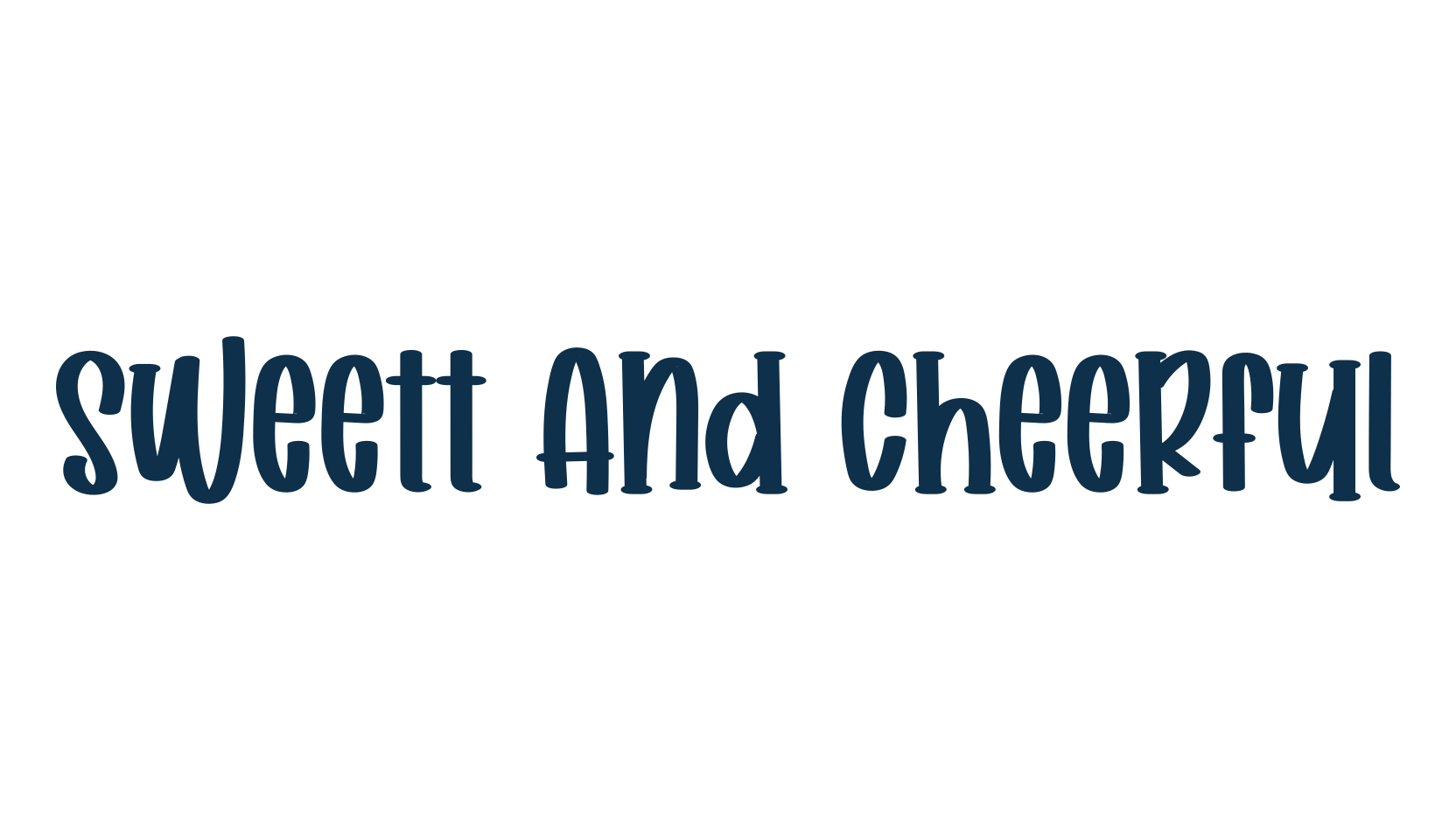 Sweett And Cheerful, cartoon font preview