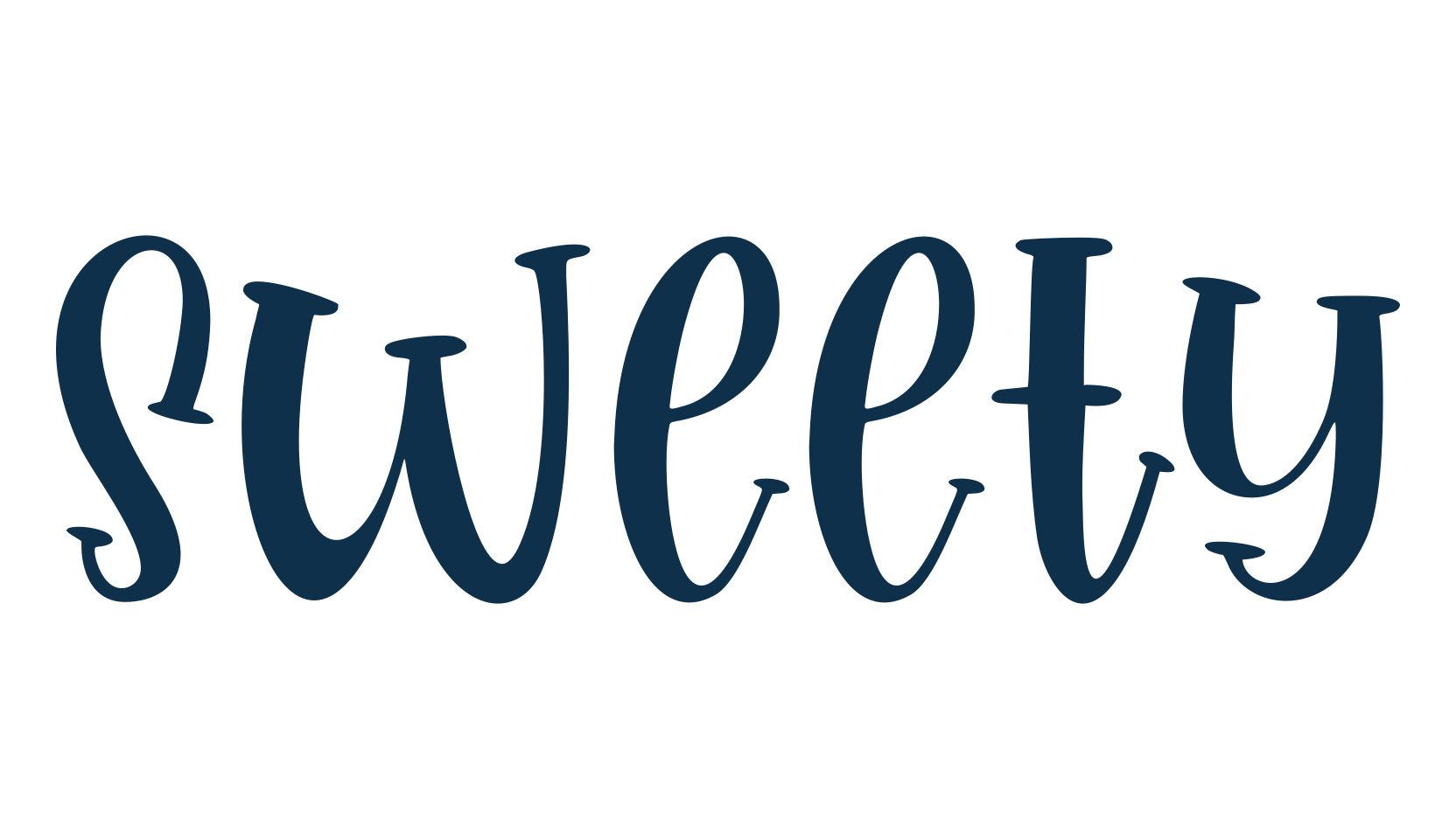 Sweety, cartoon font preview