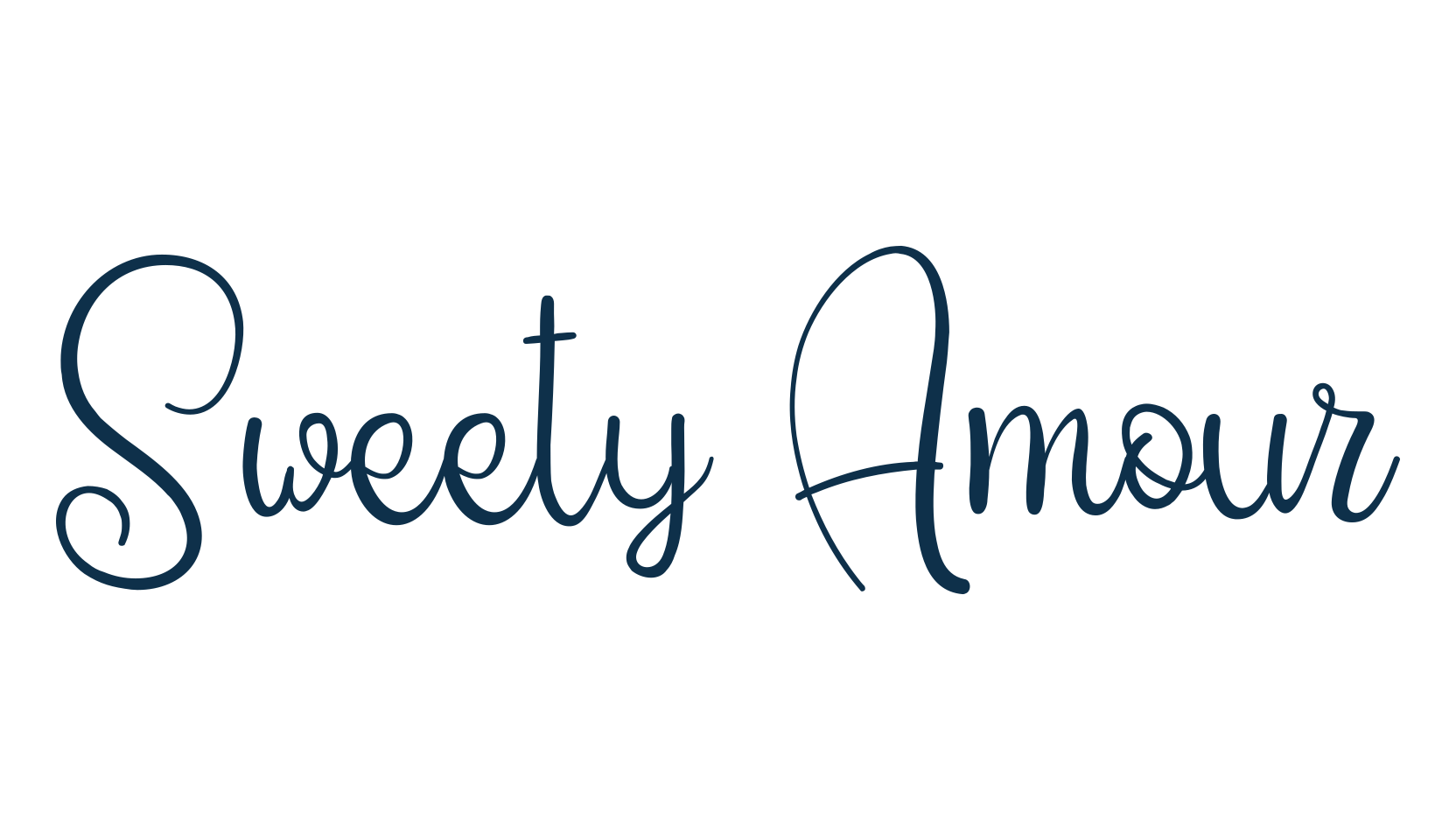 Sweety Amour, calligraphy font preview