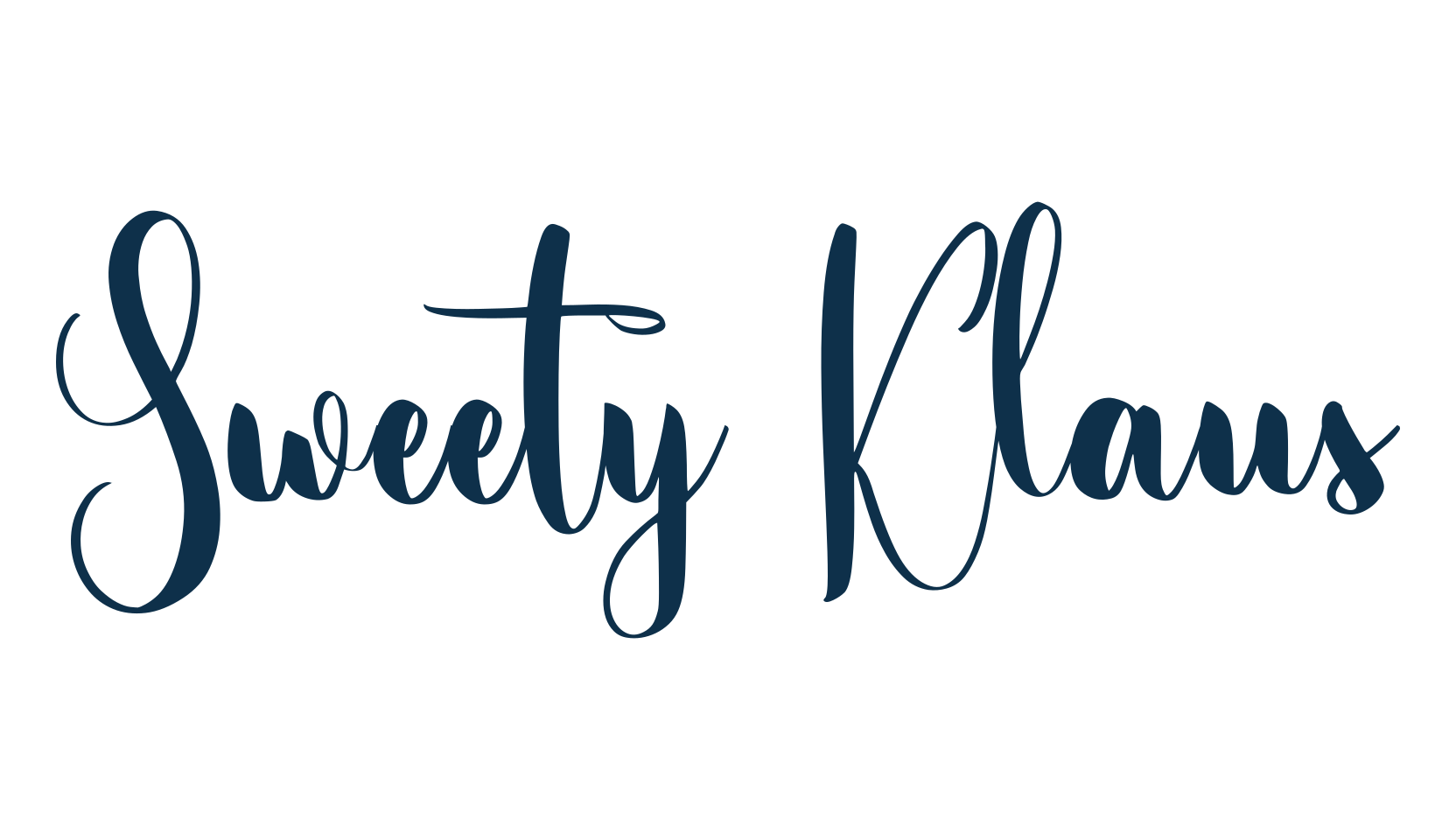 Sweety Klaus, script calligraphy fancy decorative font preview