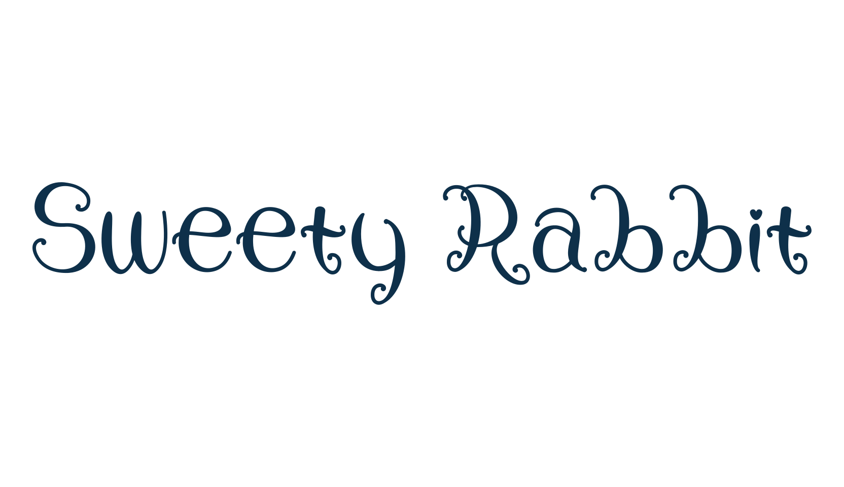 Sweety Rabbit, fancy curly decorative font preview