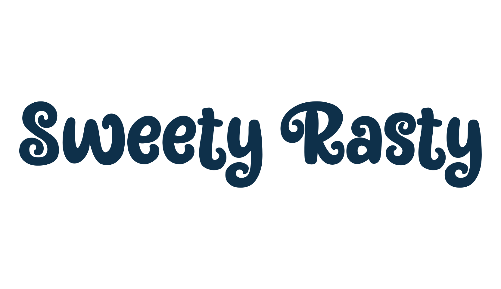 Sweety Rasty, curly font preview