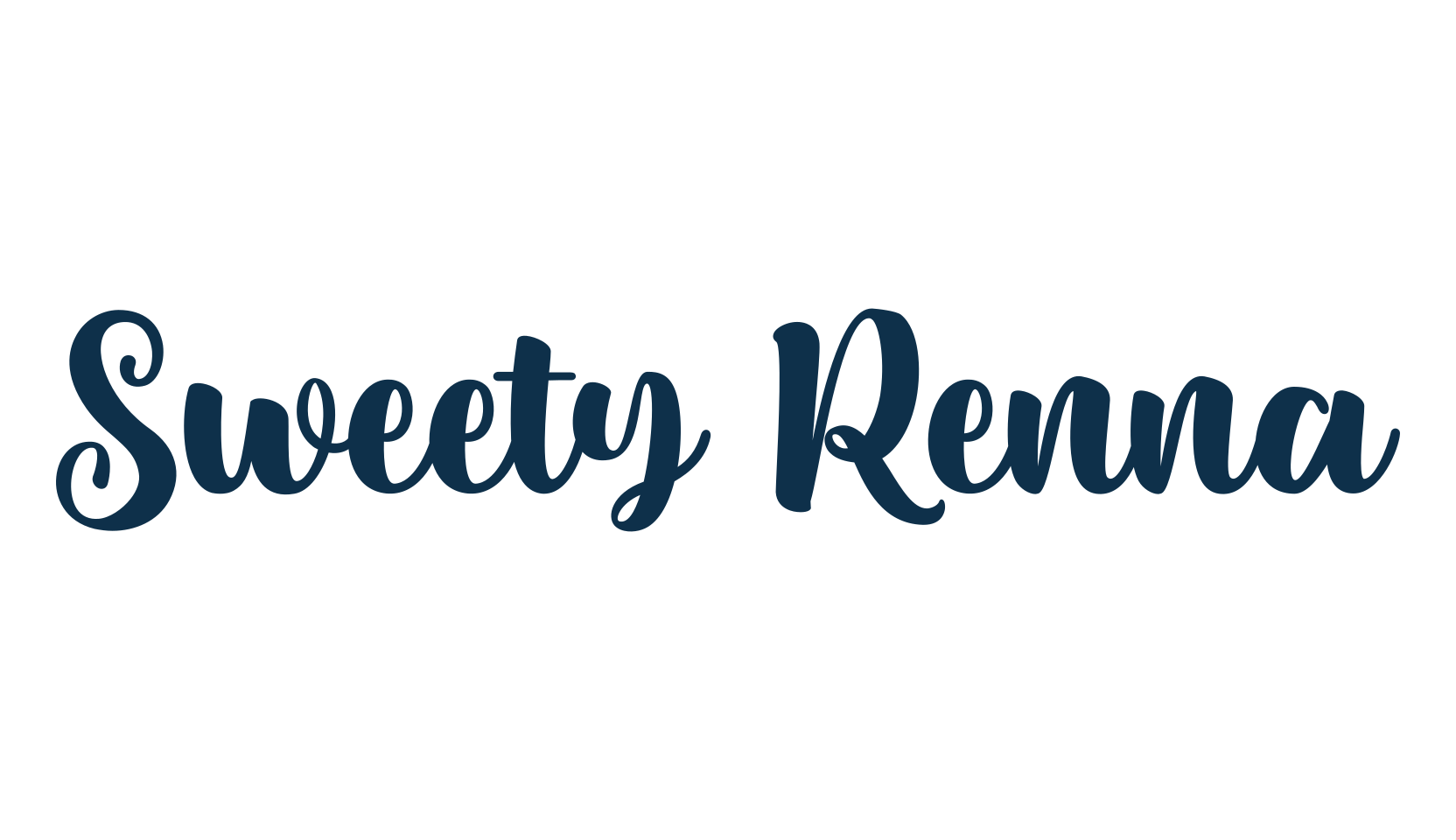 Sweety Renna, calligraphy font preview