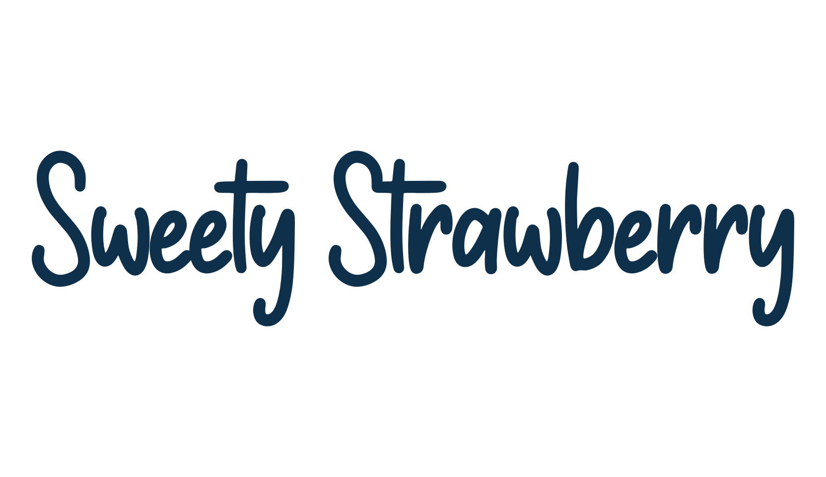 Sweety Strawberry, handwriting font preview