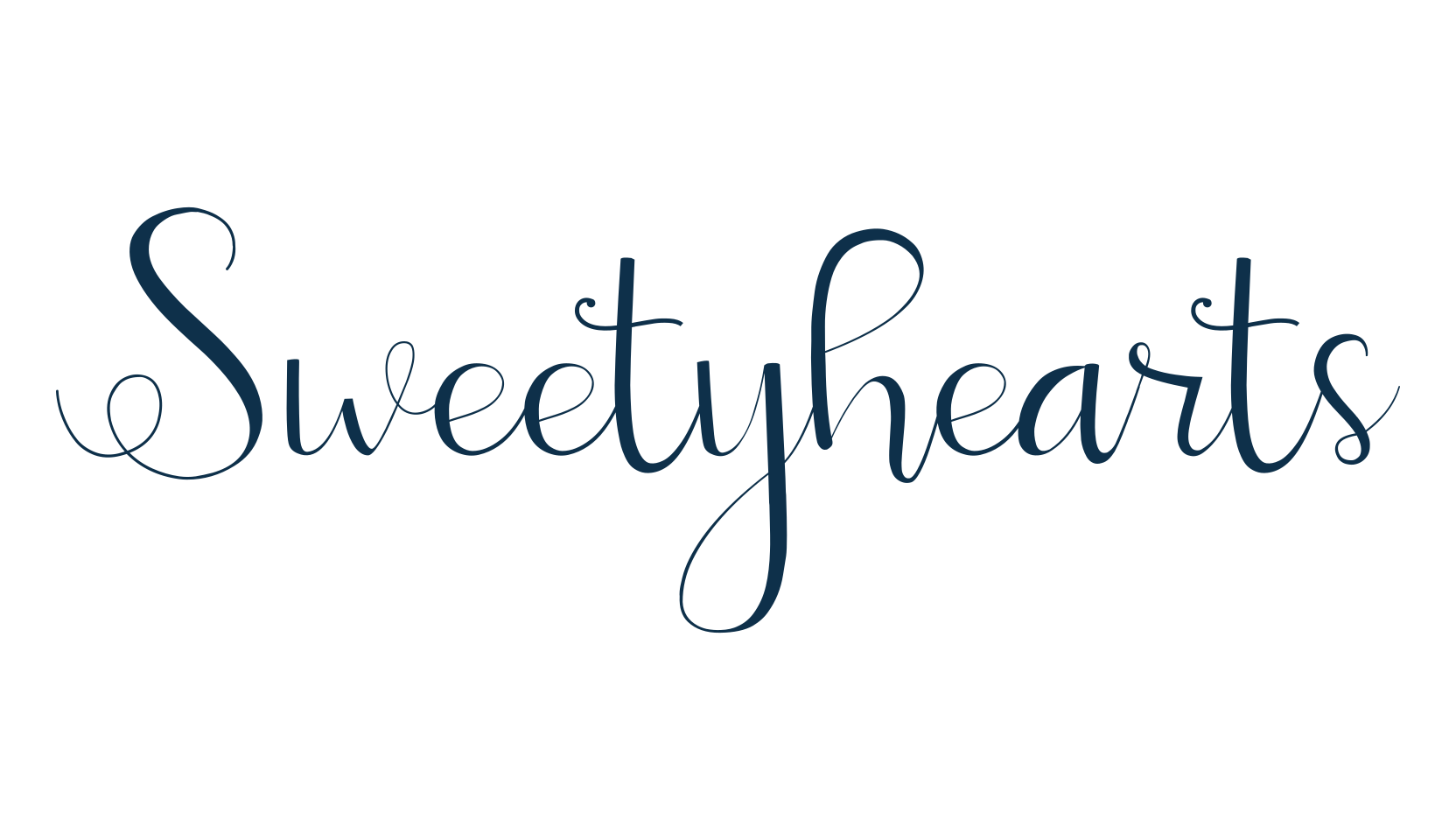 Sweetyhearts, script calligraphy fancy decorative font preview