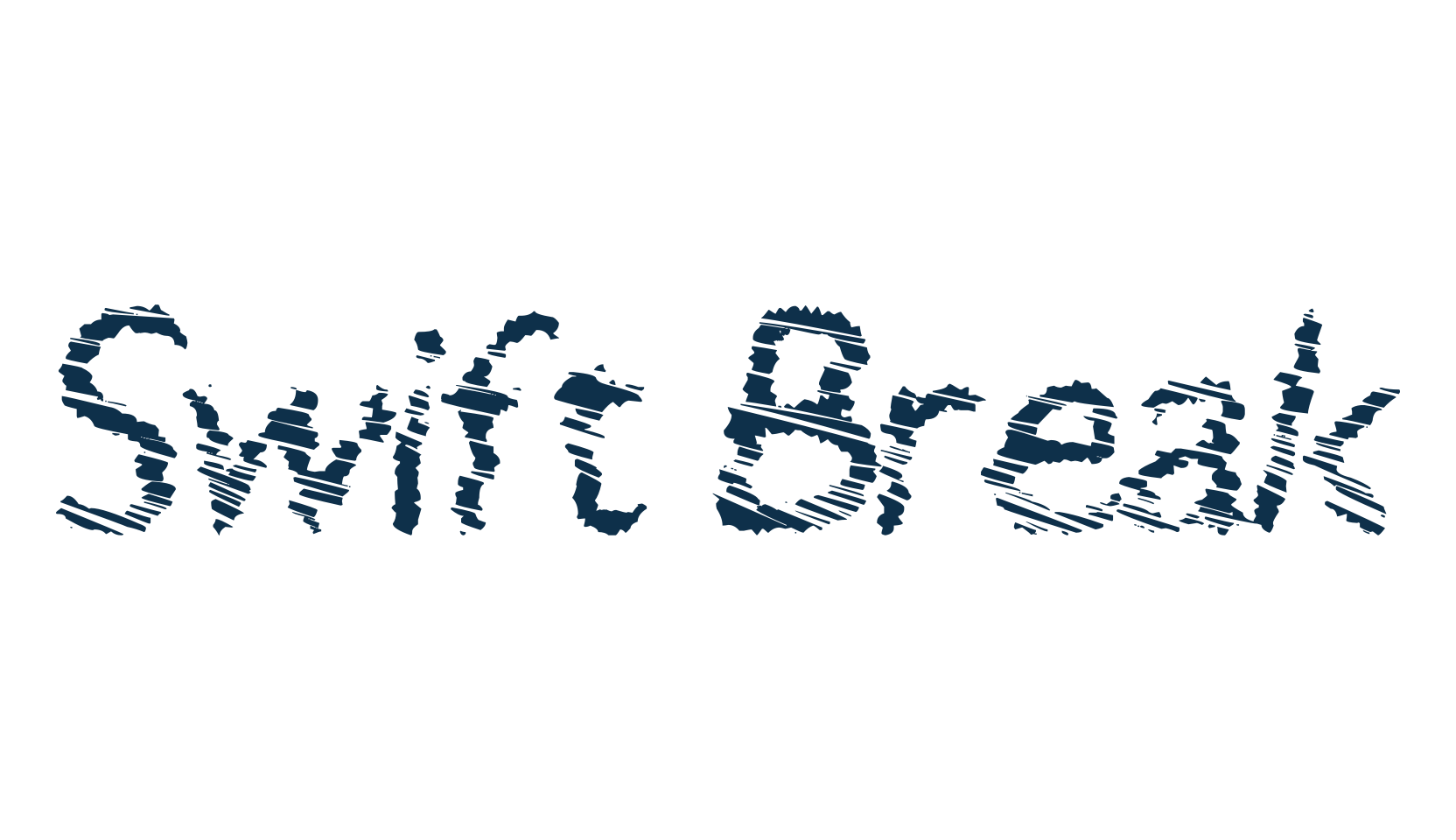 Swift Break, distorted font preview
