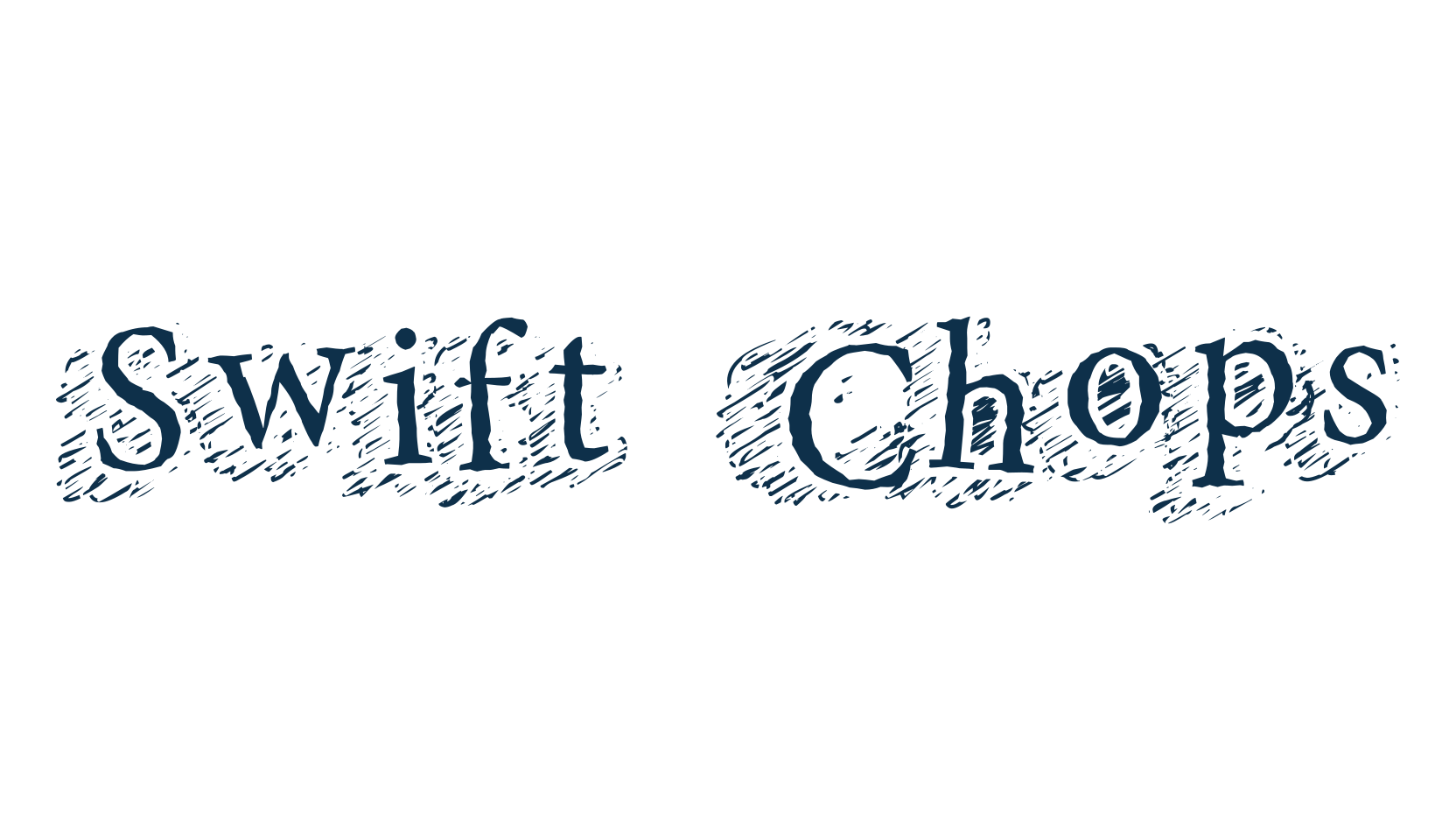Swift Chops, distorted font preview