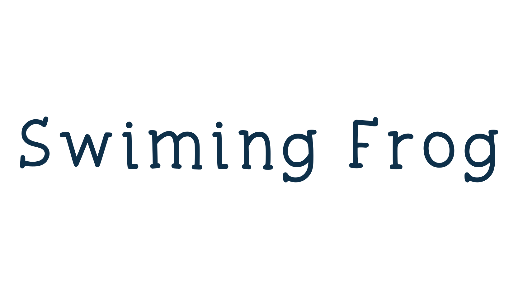 Swiming Frog, various font preview