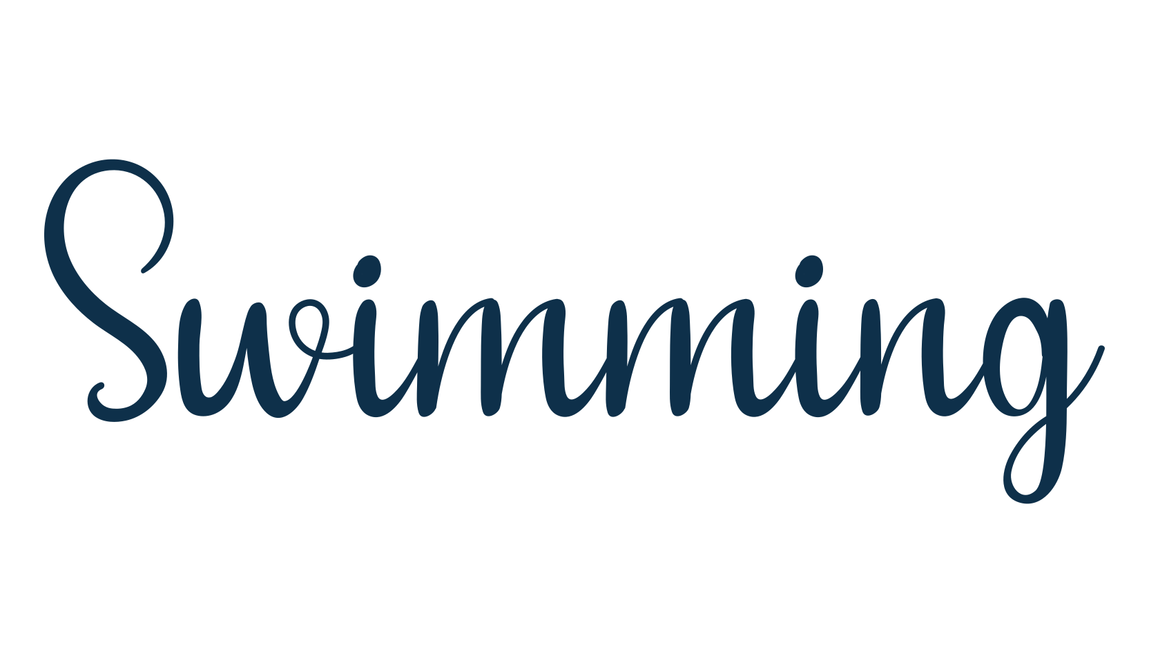 Swimming (swimming), fancy various decorative script calligraphy font preview