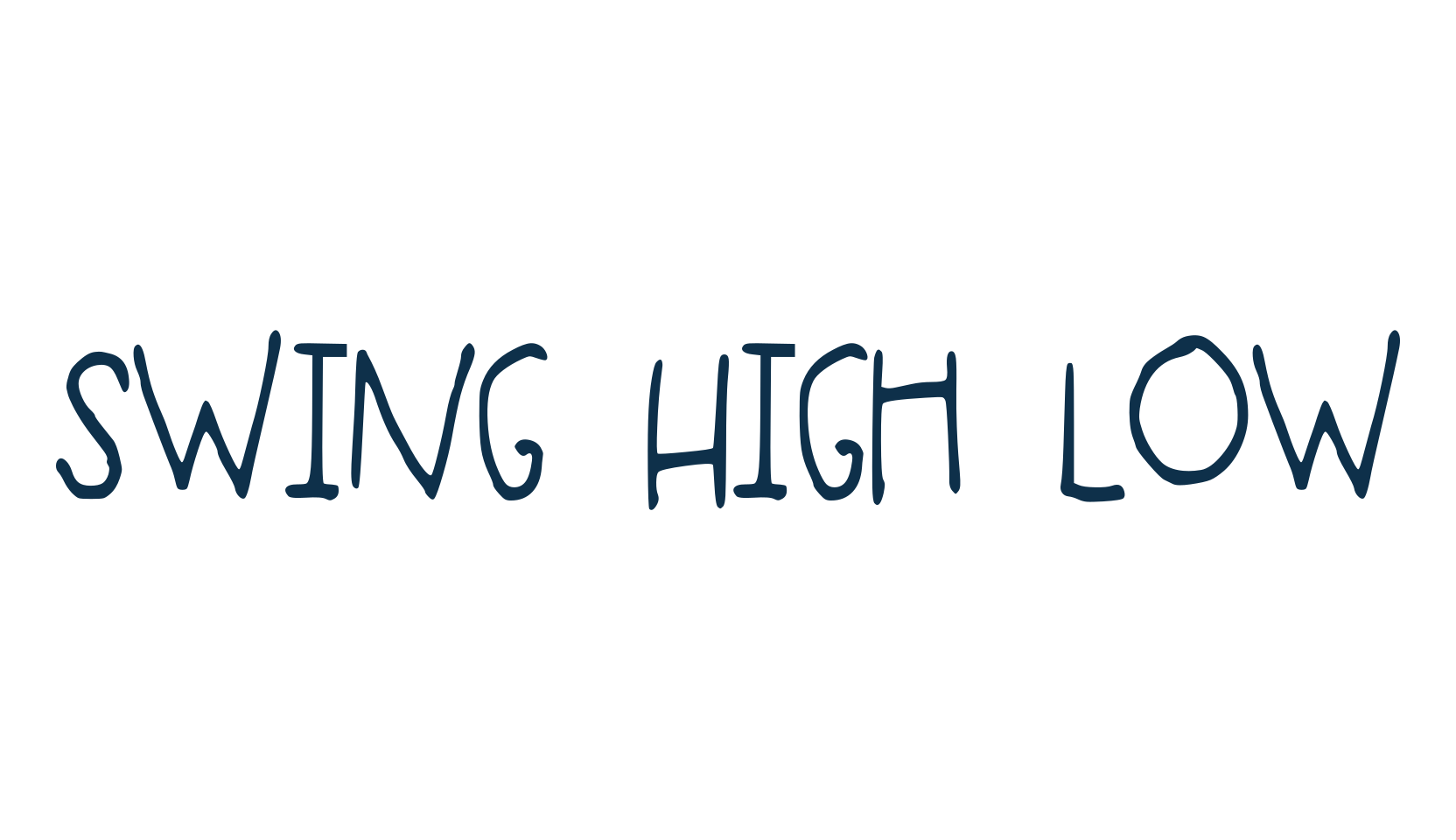 Swing High Low, handwriting font preview