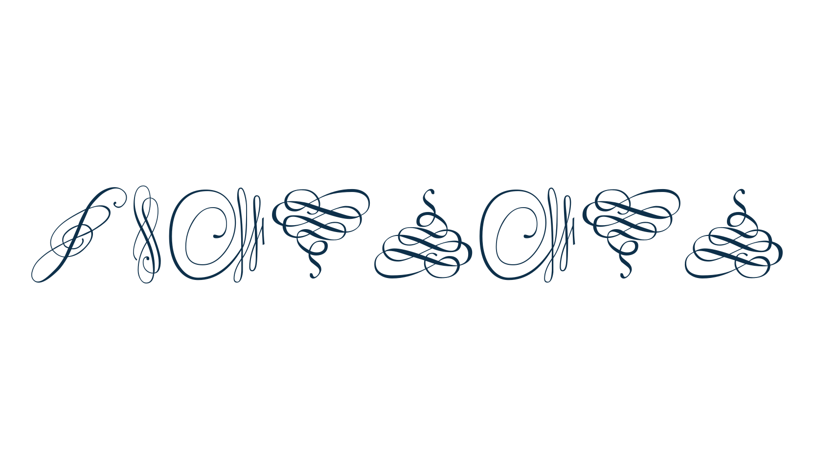 Swinging, fancy decorative font preview